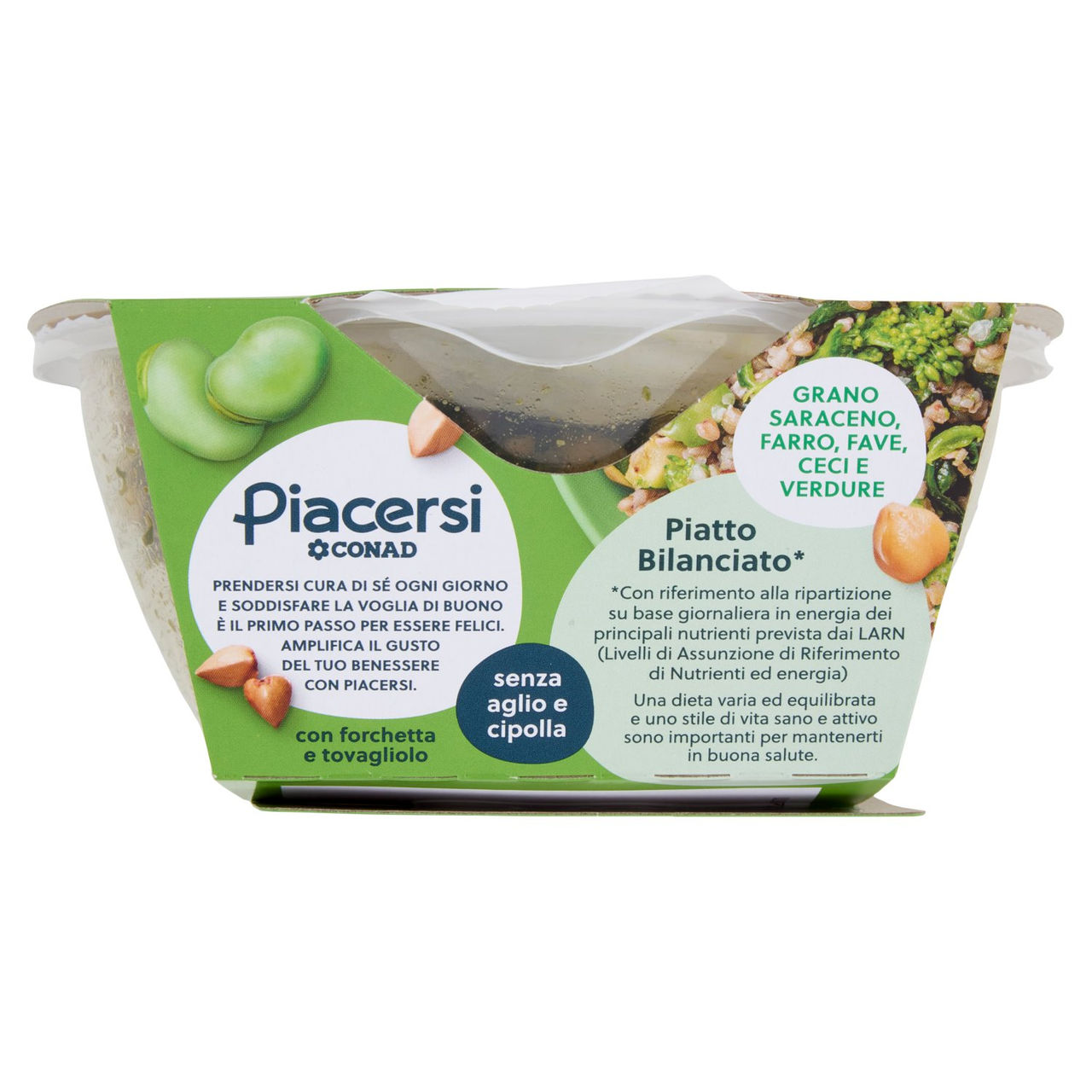 PIACERSI CONAD Grano Saraceno, Farro, Fave, Ceci e Verdure 200 g