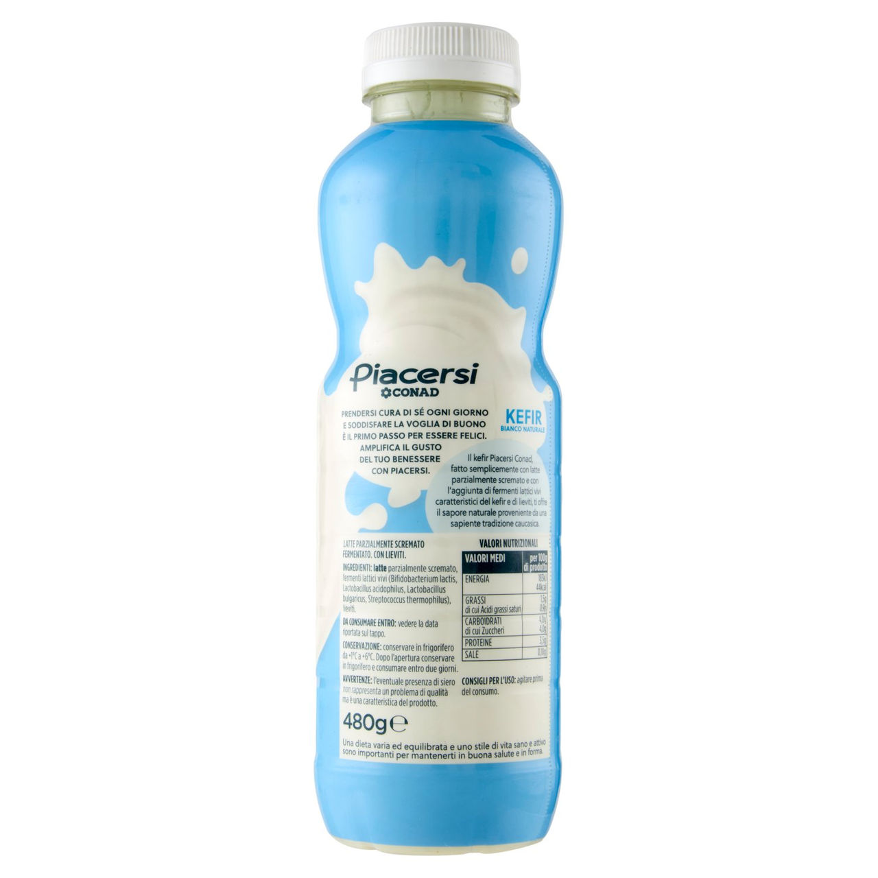 PIACERSI CONAD Kefir Bianco Naturale 480 g