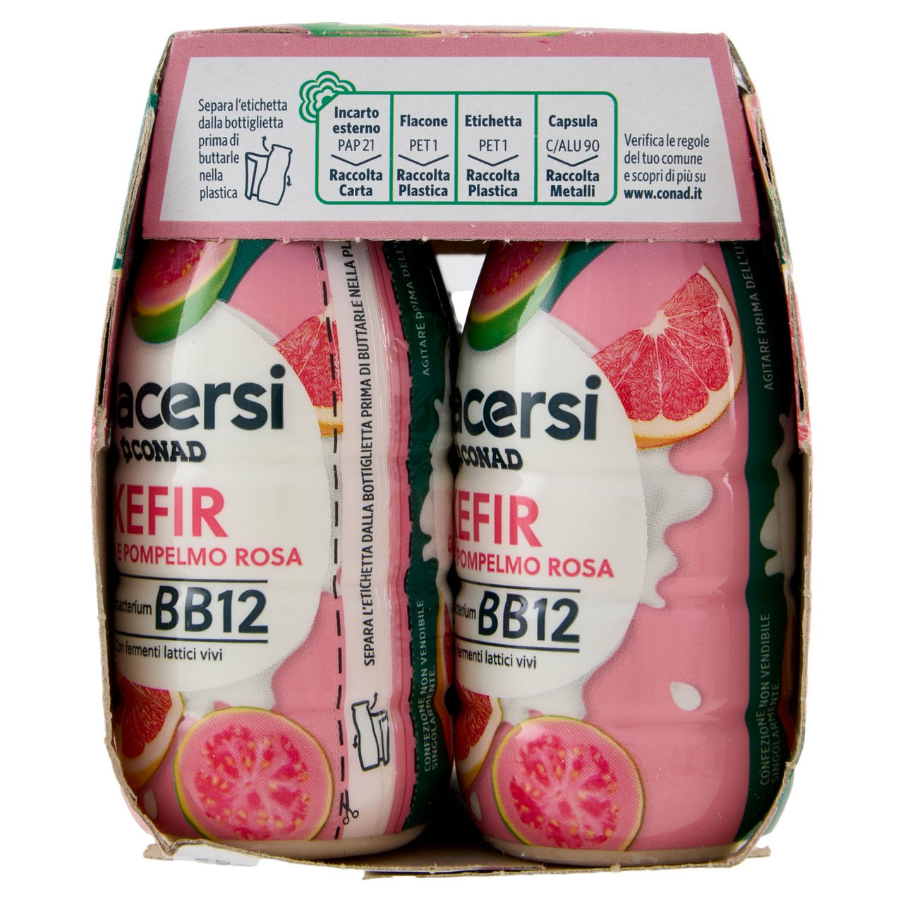 PIACERSI CONAD Kefir Guava e Pompelmo Rosa 6 x 100 g