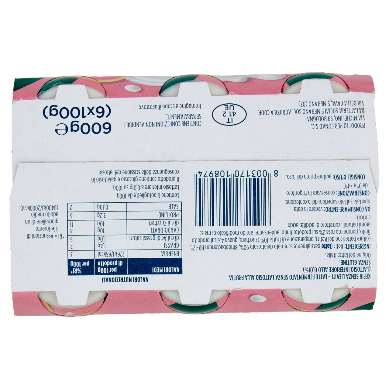PIACERSI CONAD Kefir Guava e Pompelmo Rosa 6 x 100 g