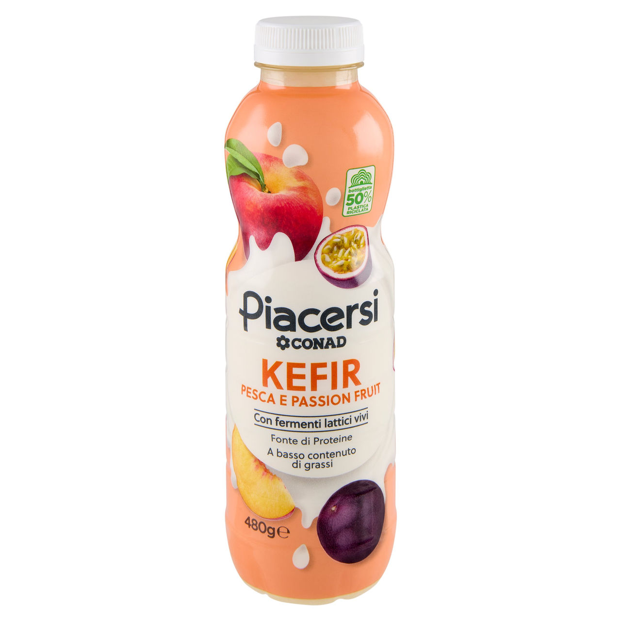 PIACERSI CONAD Kefir Pesca e Passion Fruit 480 g