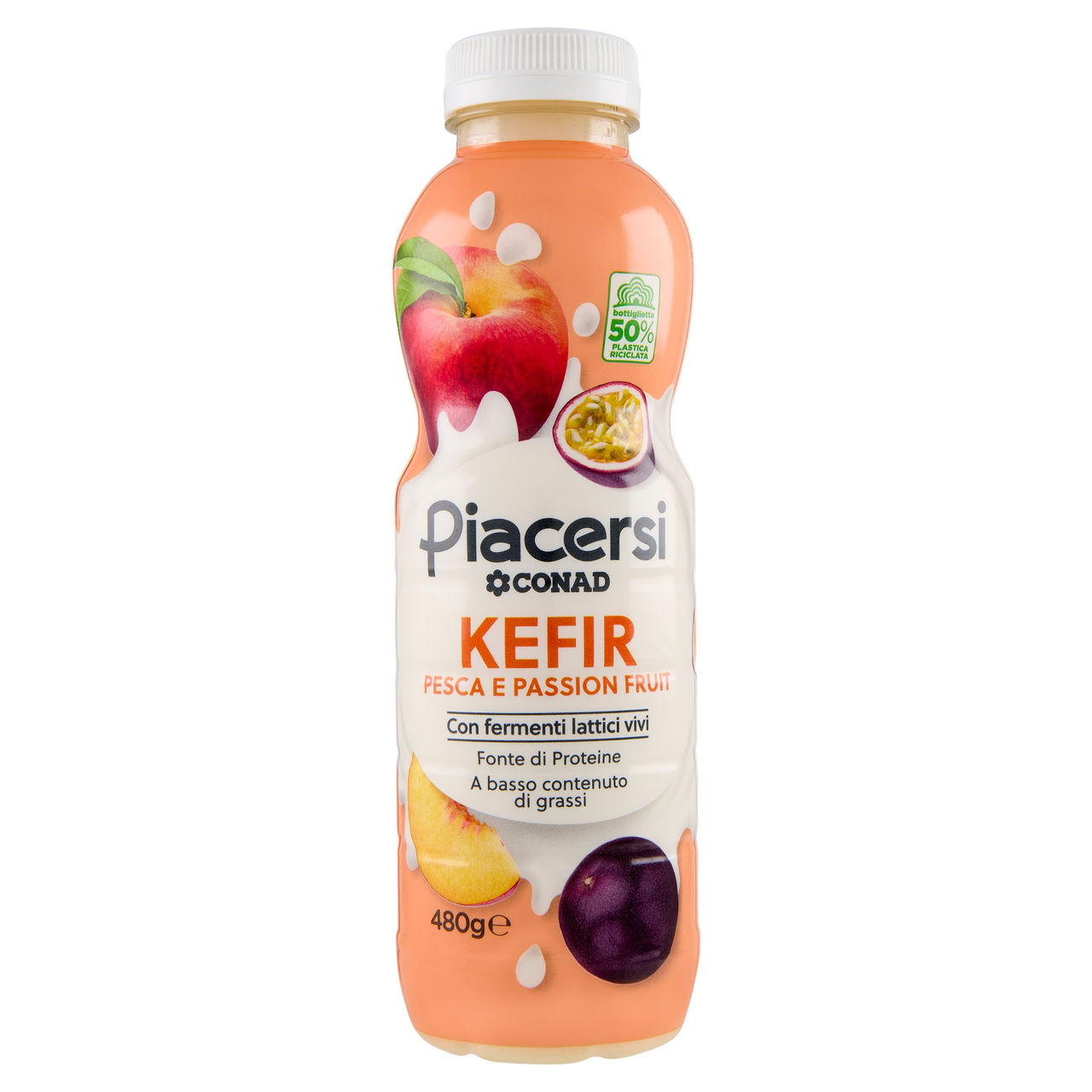 PIACERSI CONAD Kefir Pesca e Passion Fruit 480 g