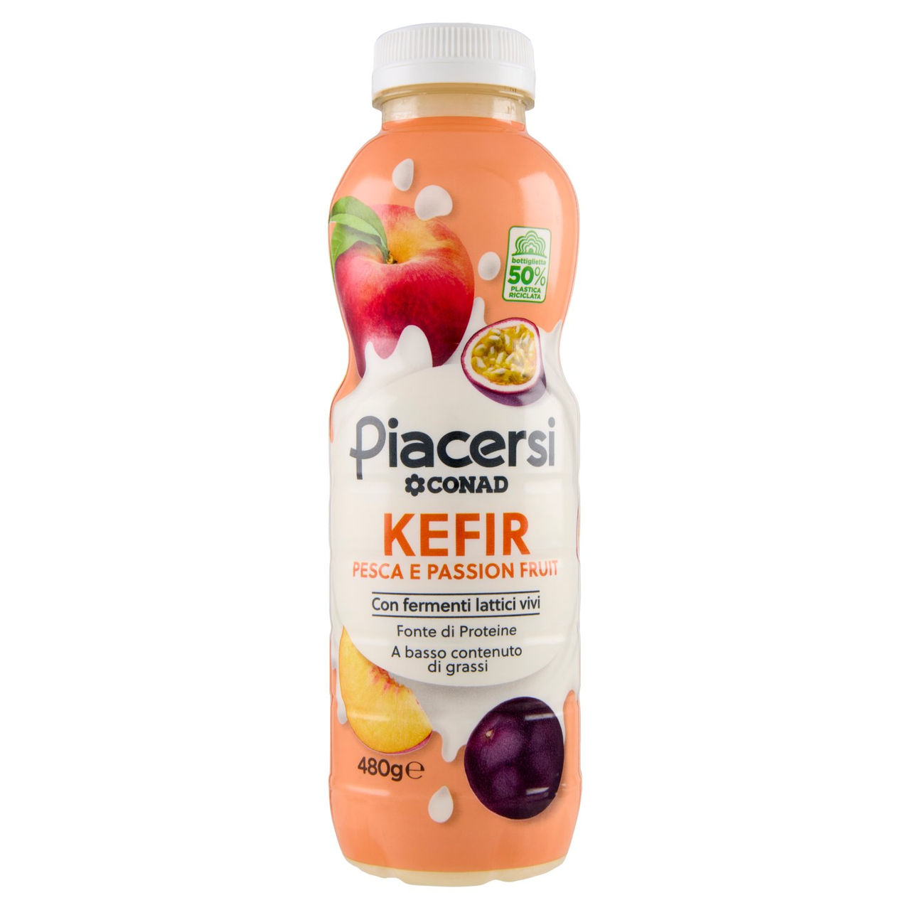 PIACERSI CONAD Kefir Pesca e Passion Fruit 480 g