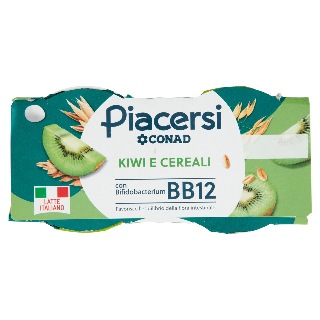 Yogurt Intero Kiwi Cereali 2x125g Piacersi Conad