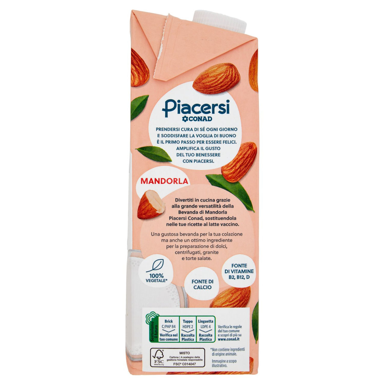 PIACERSI CONAD Mandorla Zero Zuccheri 1 l