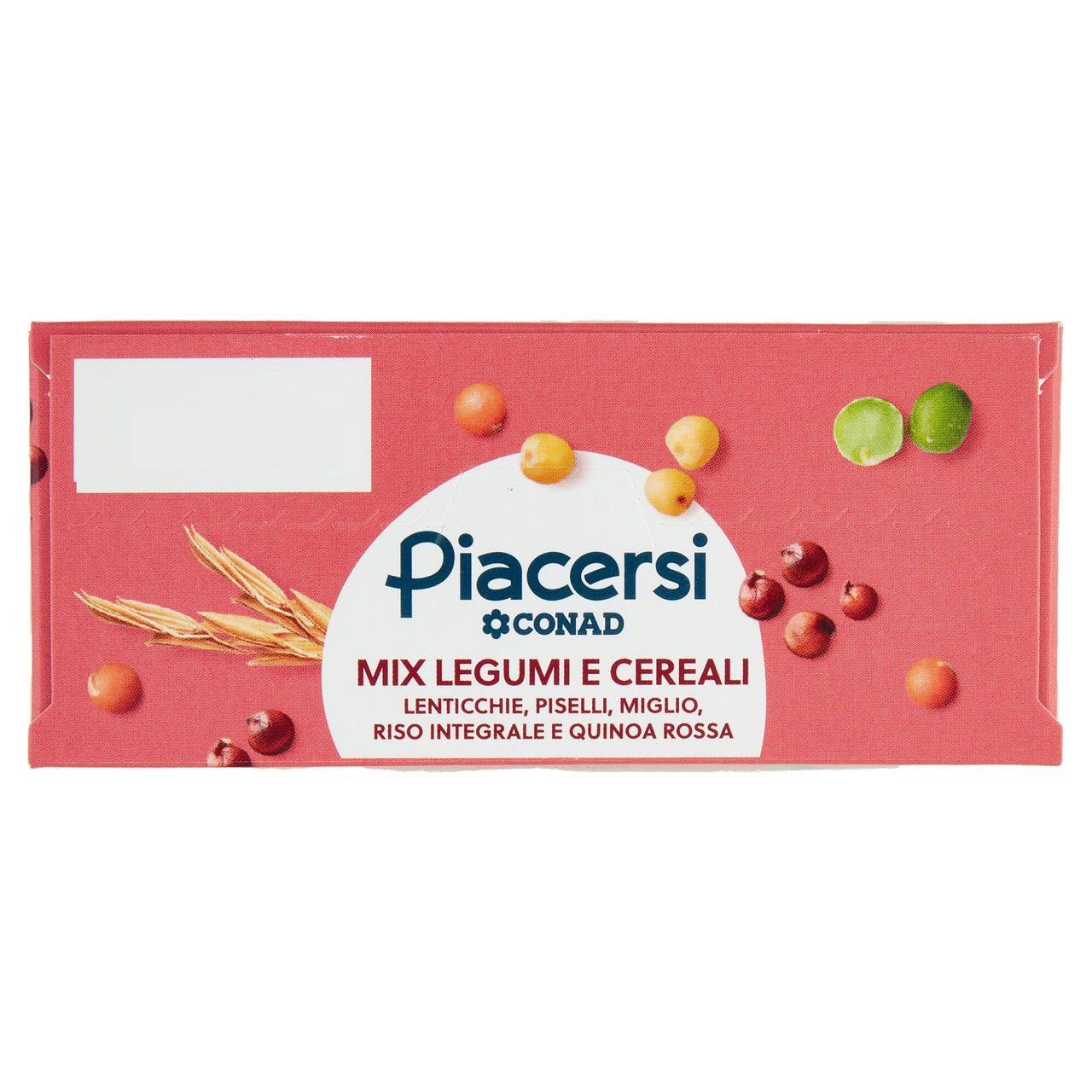 PIACERSI CONAD Mix Legumi e Cereali Lenticchie, Piselli, Miglio, Riso Integrale e Quinoa Rossa 400 g