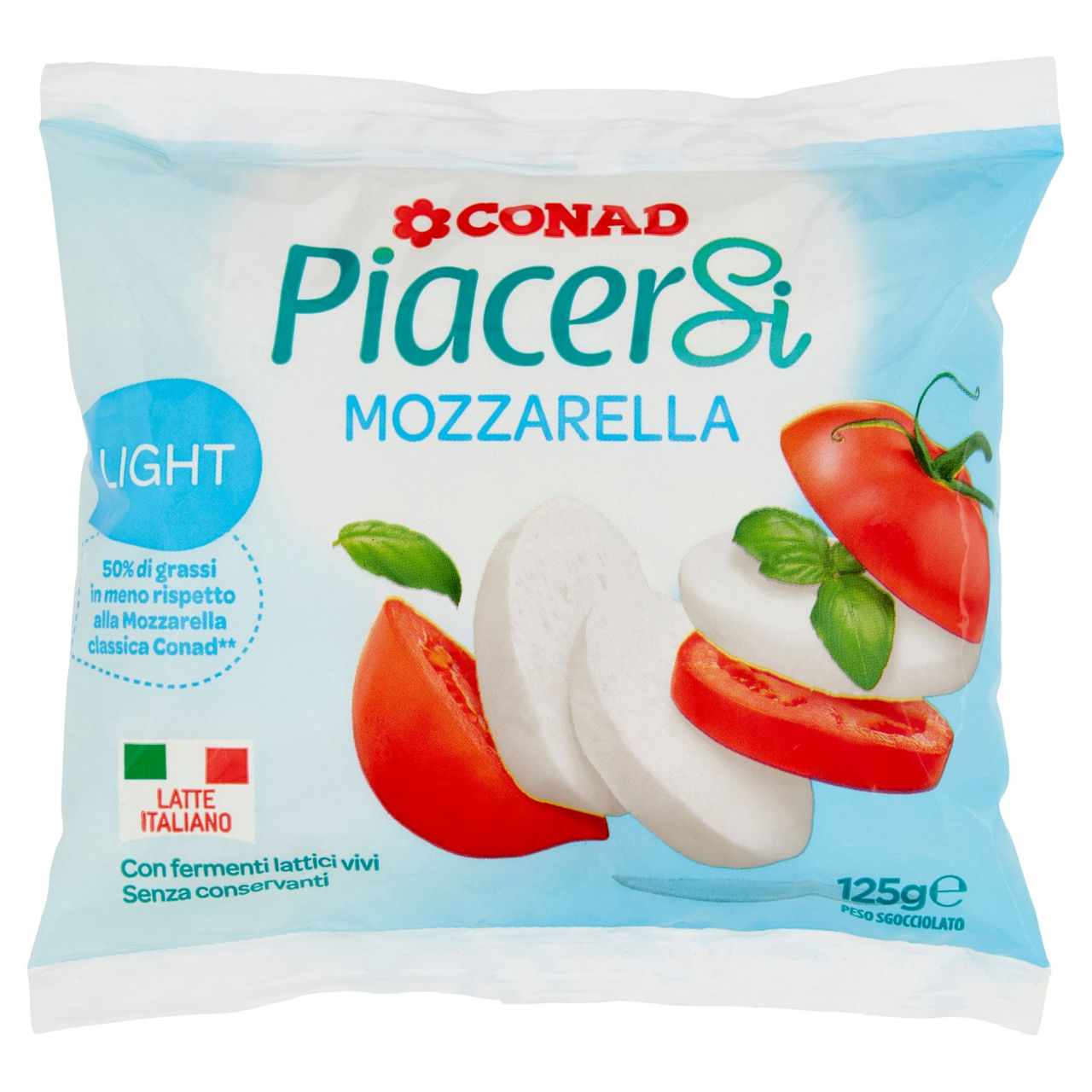 Mozzarella Light 125g Piacersi Conad online