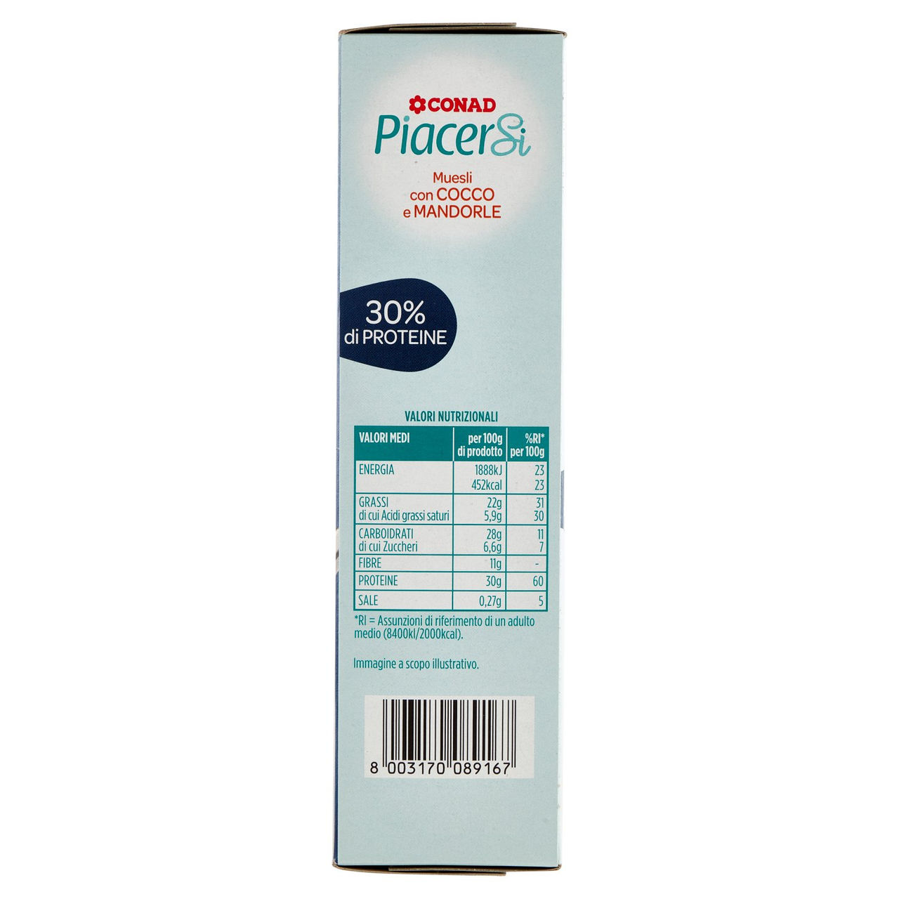 PIACERSI CONAD Muesli con Cocco e Mandorle 300 g