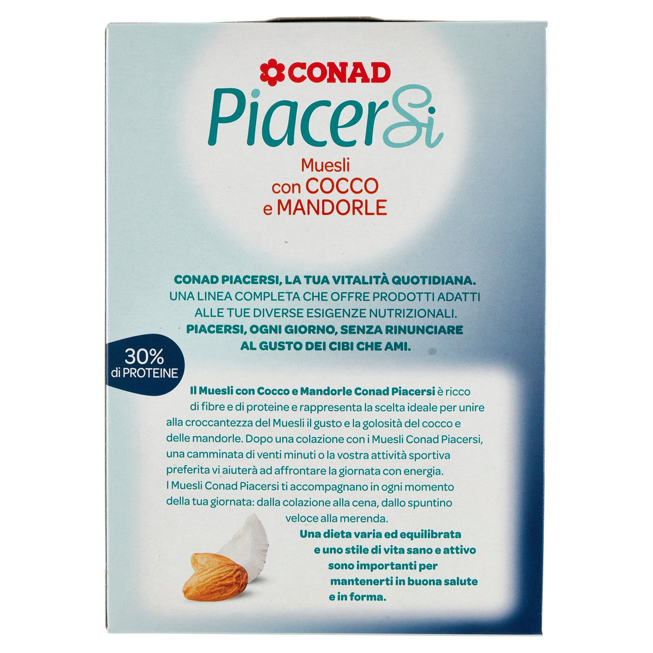 PIACERSI CONAD Muesli con Cocco e Mandorle 300 g