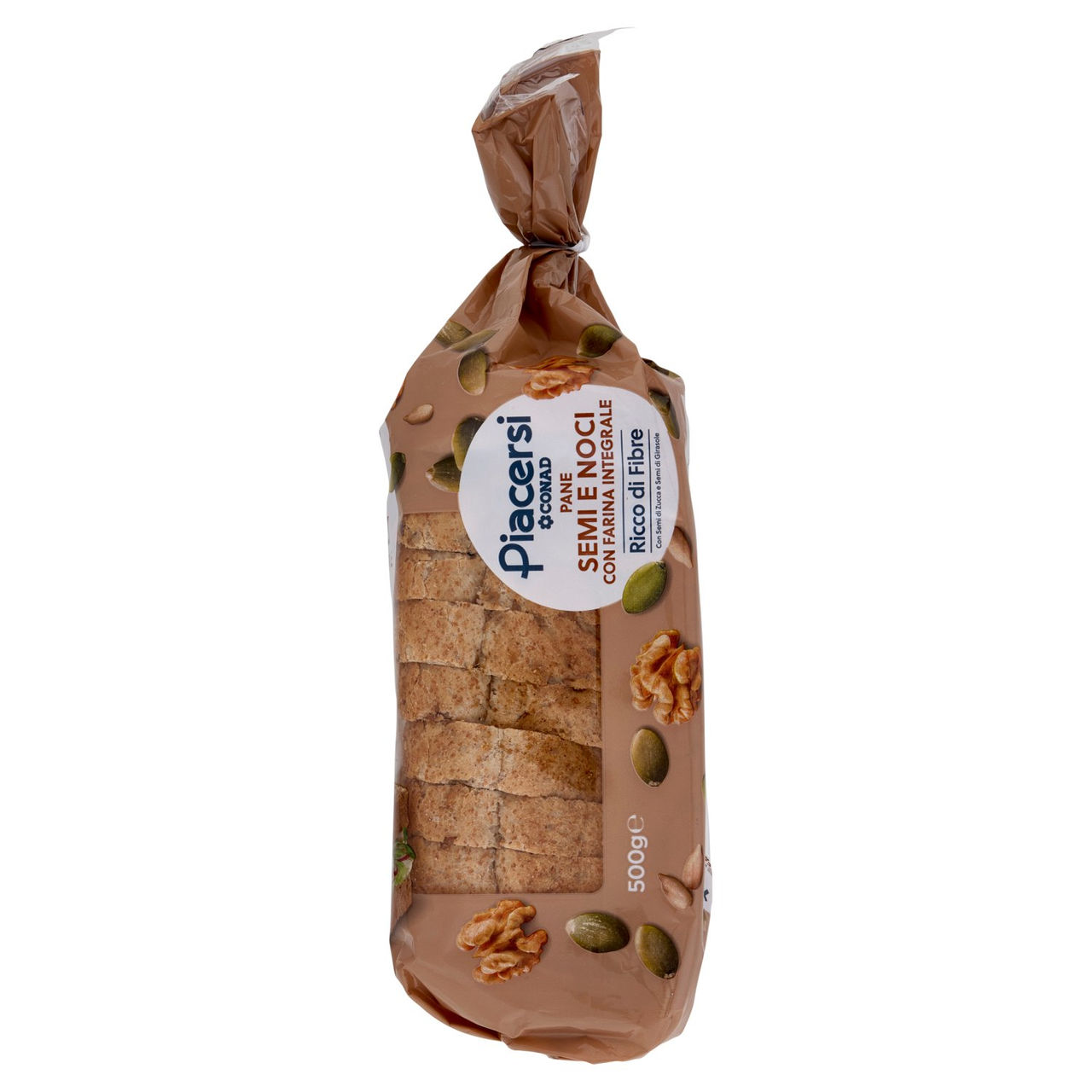PIACERSI CONAD Pane Semi e Noci con Farina Integrale 500 g