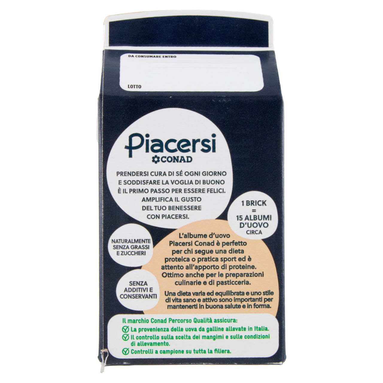 PIACERSI CONAD Percorso Qualità Albume d'Uovo 500 g