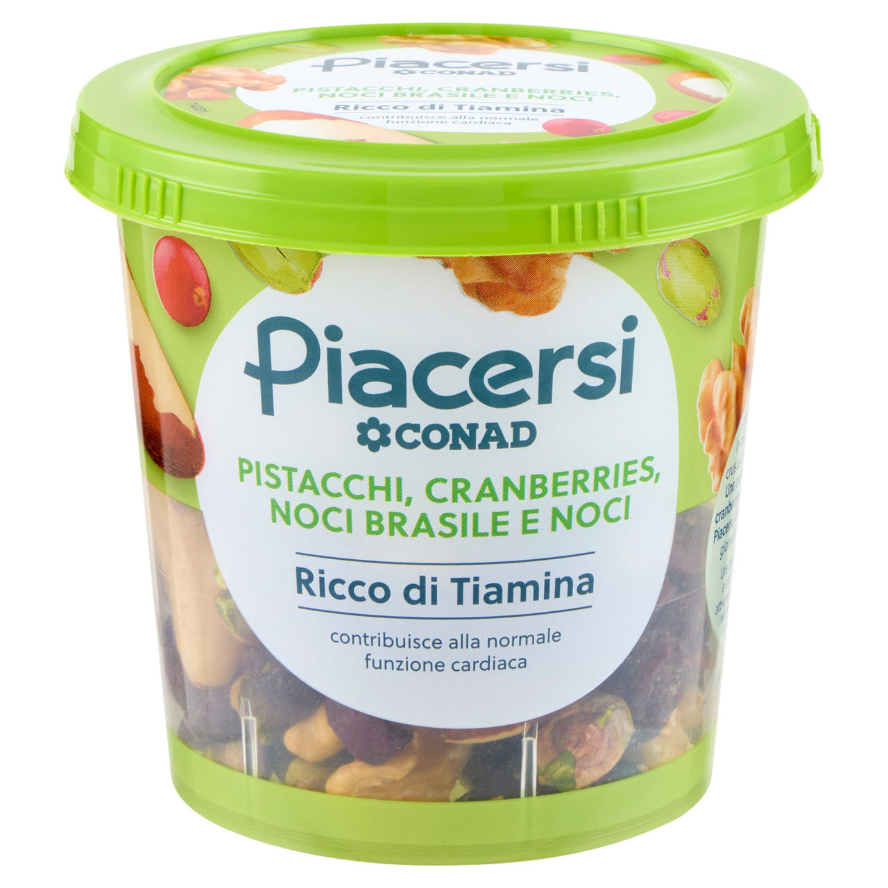 PIACERSI CONAD Pistacchi, Cranberries, Noci Brasile e Noci 175 g