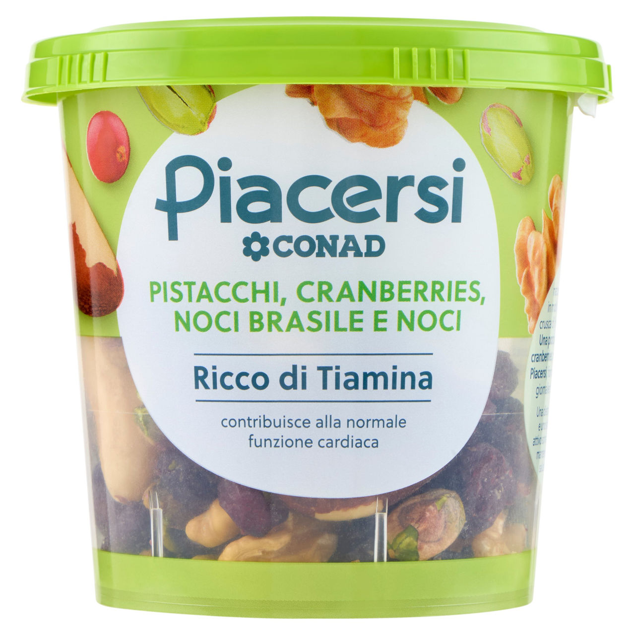 PIACERSI CONAD Pistacchi, Cranberries, Noci Brasile e Noci 175 g