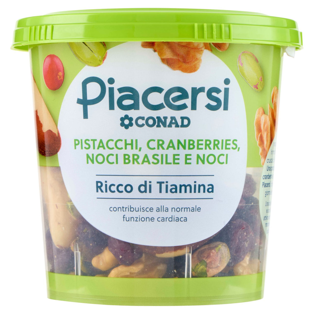 PIACERSI CONAD Pistacchi, Cranberries, Noci Brasile e Noci 175 g