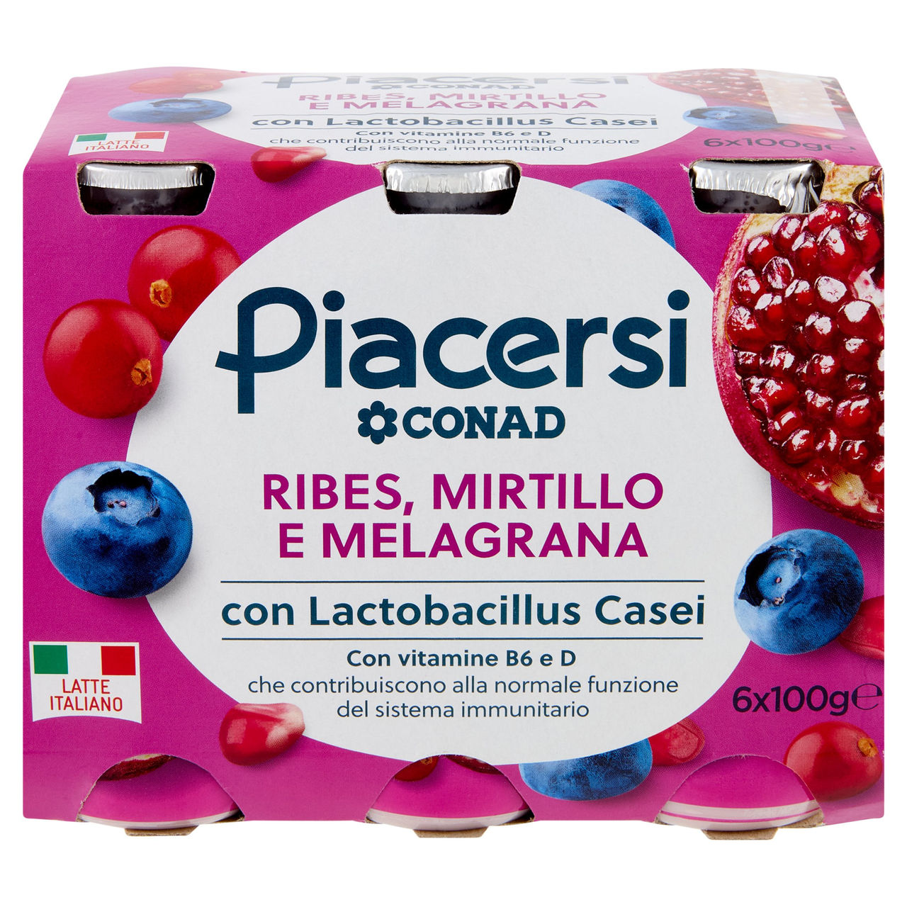 Melagrana, Ribes e Mirtillo 6 x 100 g Conad