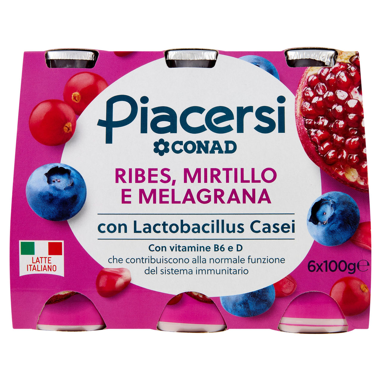 Melagrana, Ribes e Mirtillo 6 x 100 g Conad