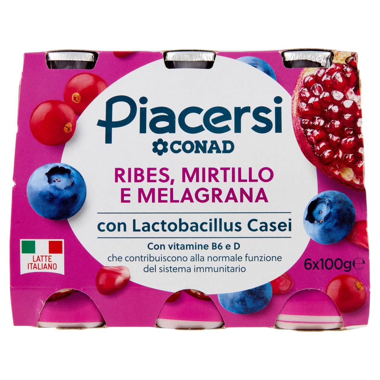 Melagrana, Ribes e Mirtillo 6 x 100 g Conad