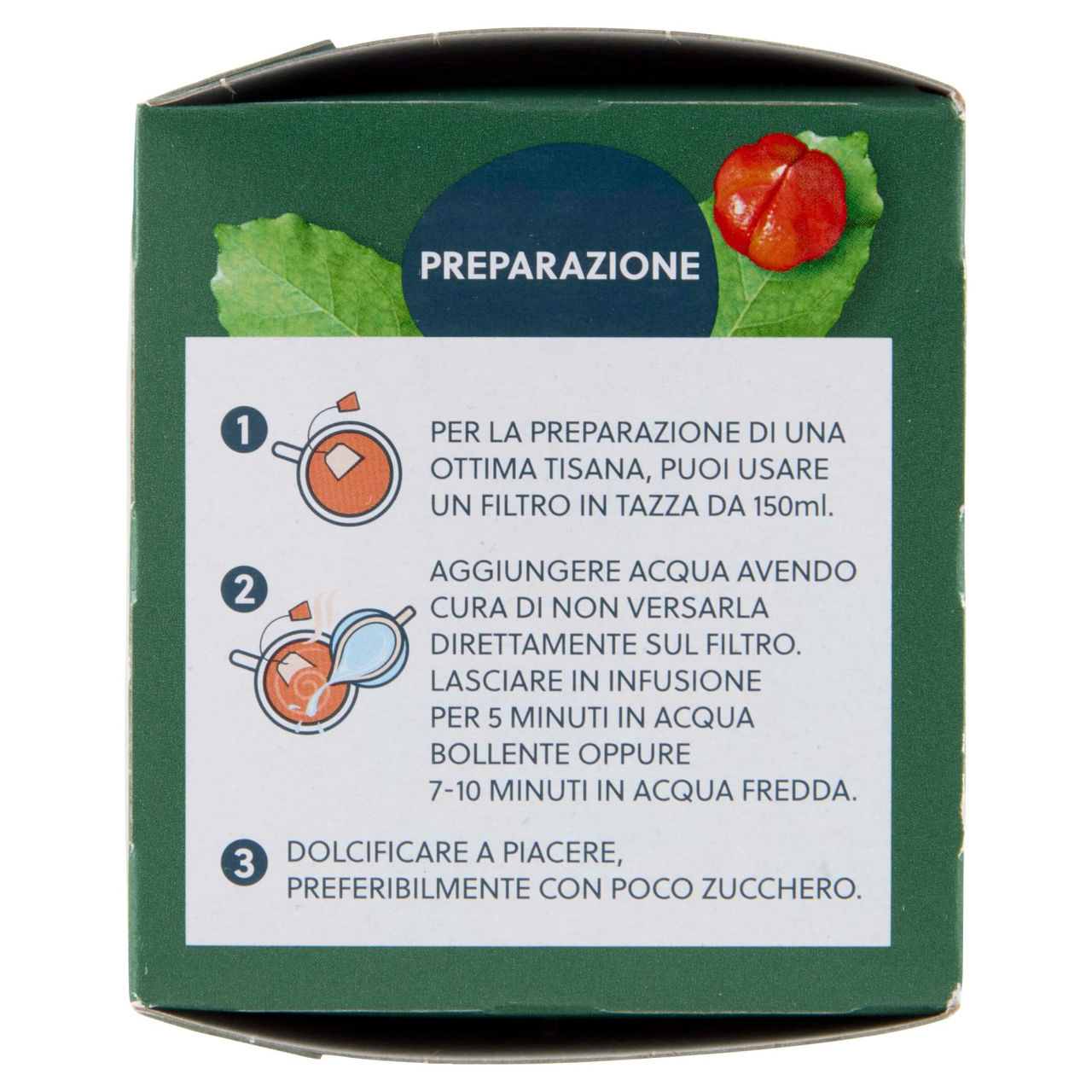 PIACERSI CONAD Tisana Energia con Tè Verde, Matè, Guaranà, Ginseng* e Zenzero 20 filtri da 2,5 g