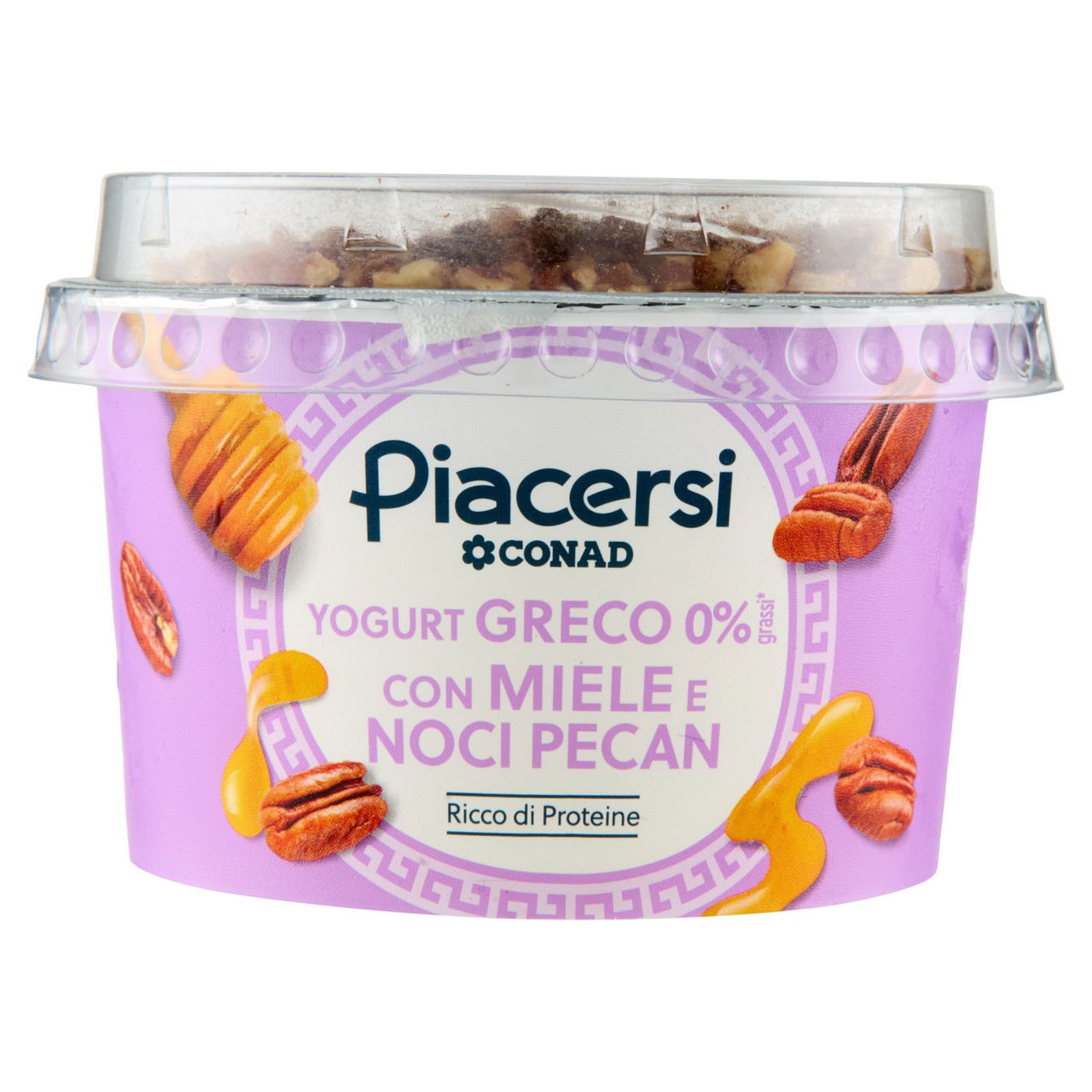 PIACERSI CONAD Yogurt Greco 0% grassi* con Miele e Noci Pecan 160 g