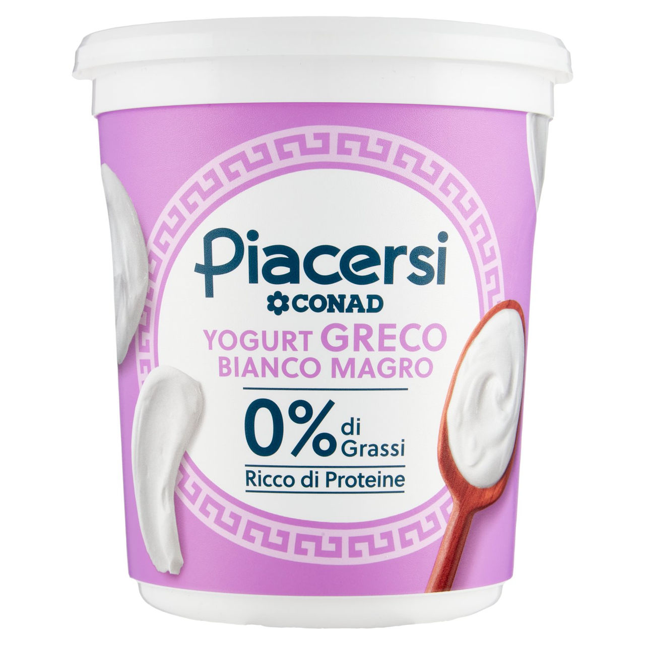 PIACERSI CONAD Yogurt Greco Bianco Magro 0% di Grassi 1 kg