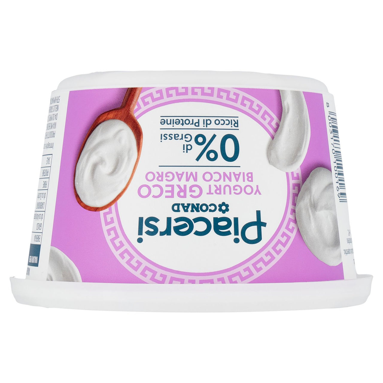 PIACERSI CONAD Yogurt Greco Bianco Magro 0% di Grassi 500 g