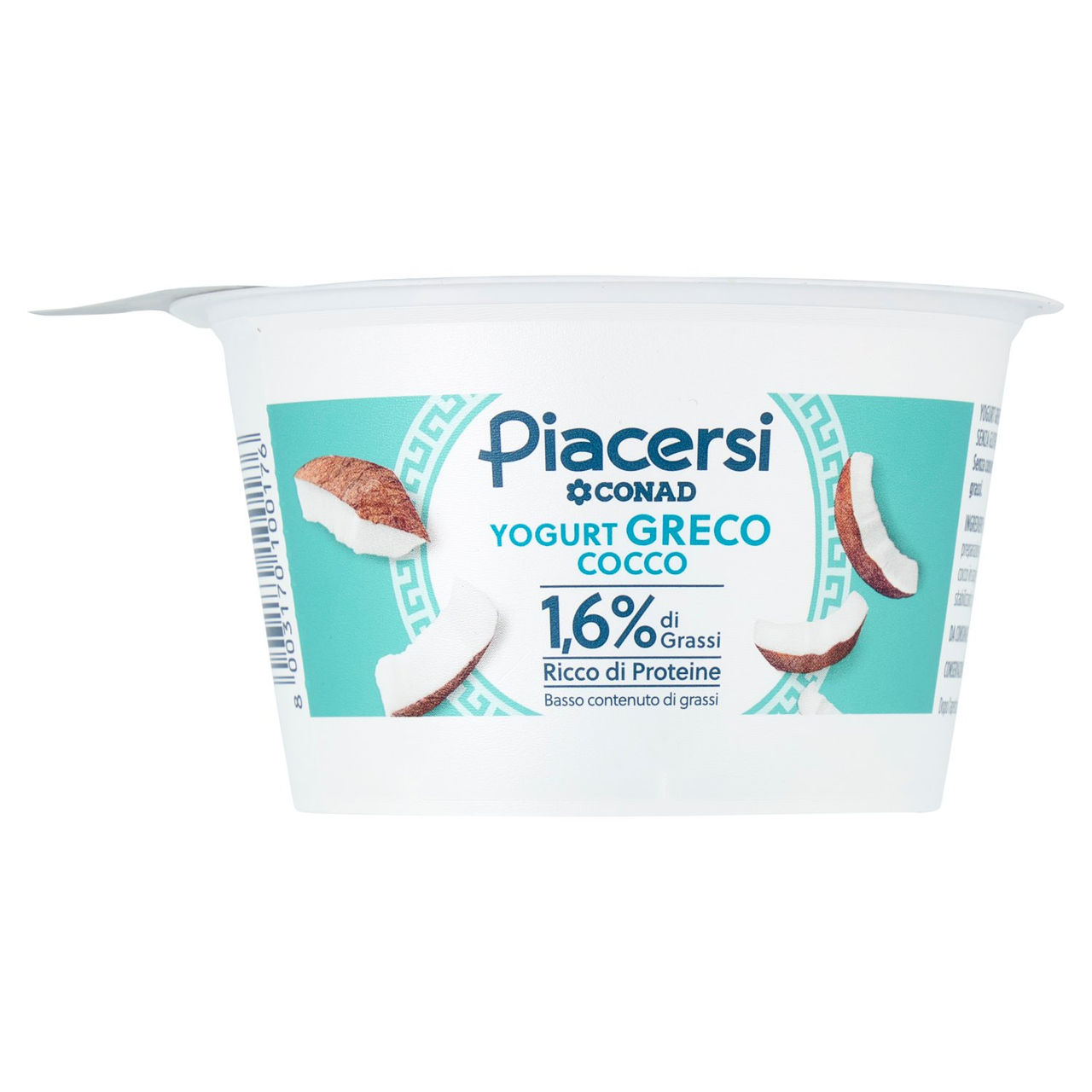 PIACERSI CONAD Yogurt Greco Cocco 1,6% di Grassi 170 g