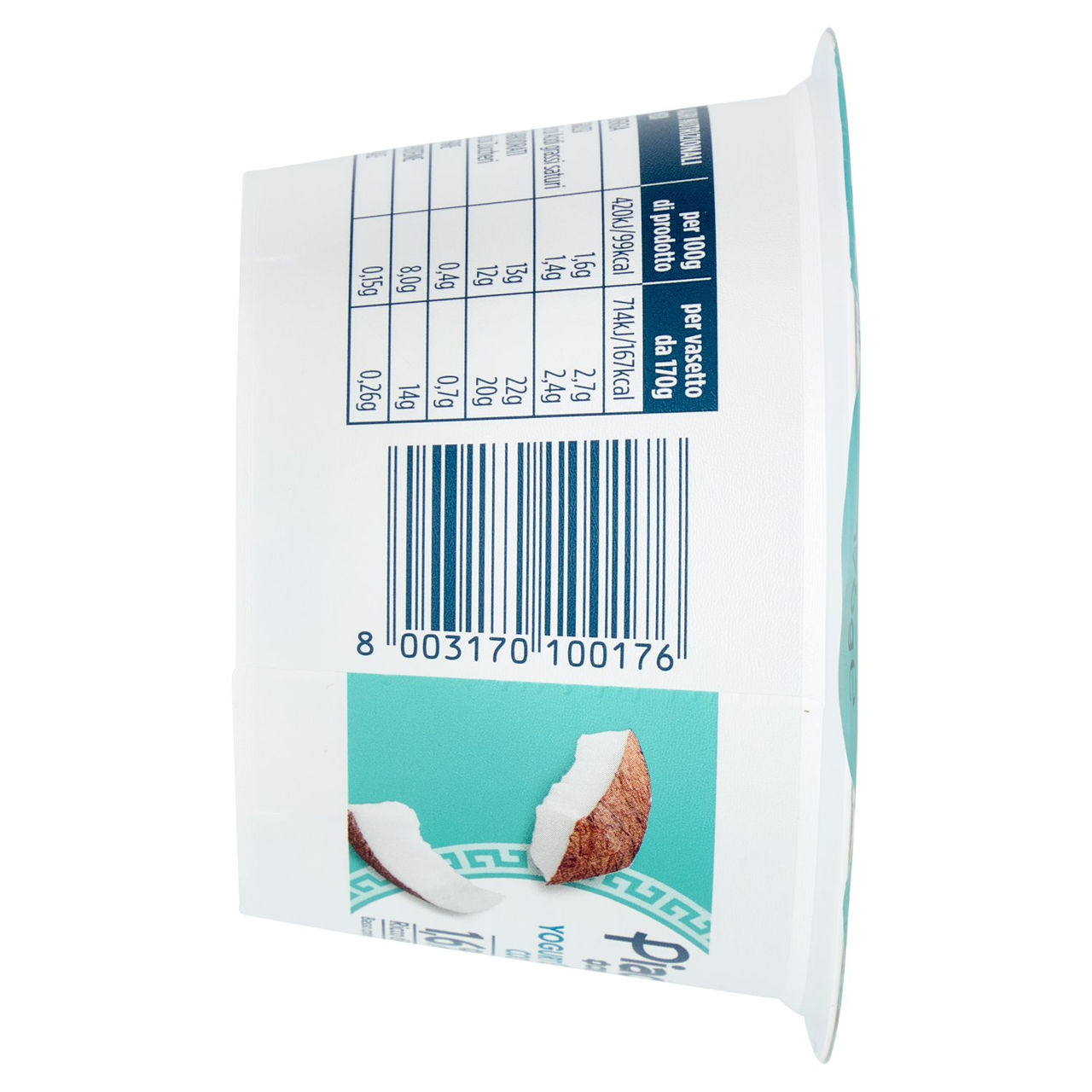 PIACERSI CONAD Yogurt Greco Cocco 1,6% di Grassi 170 g