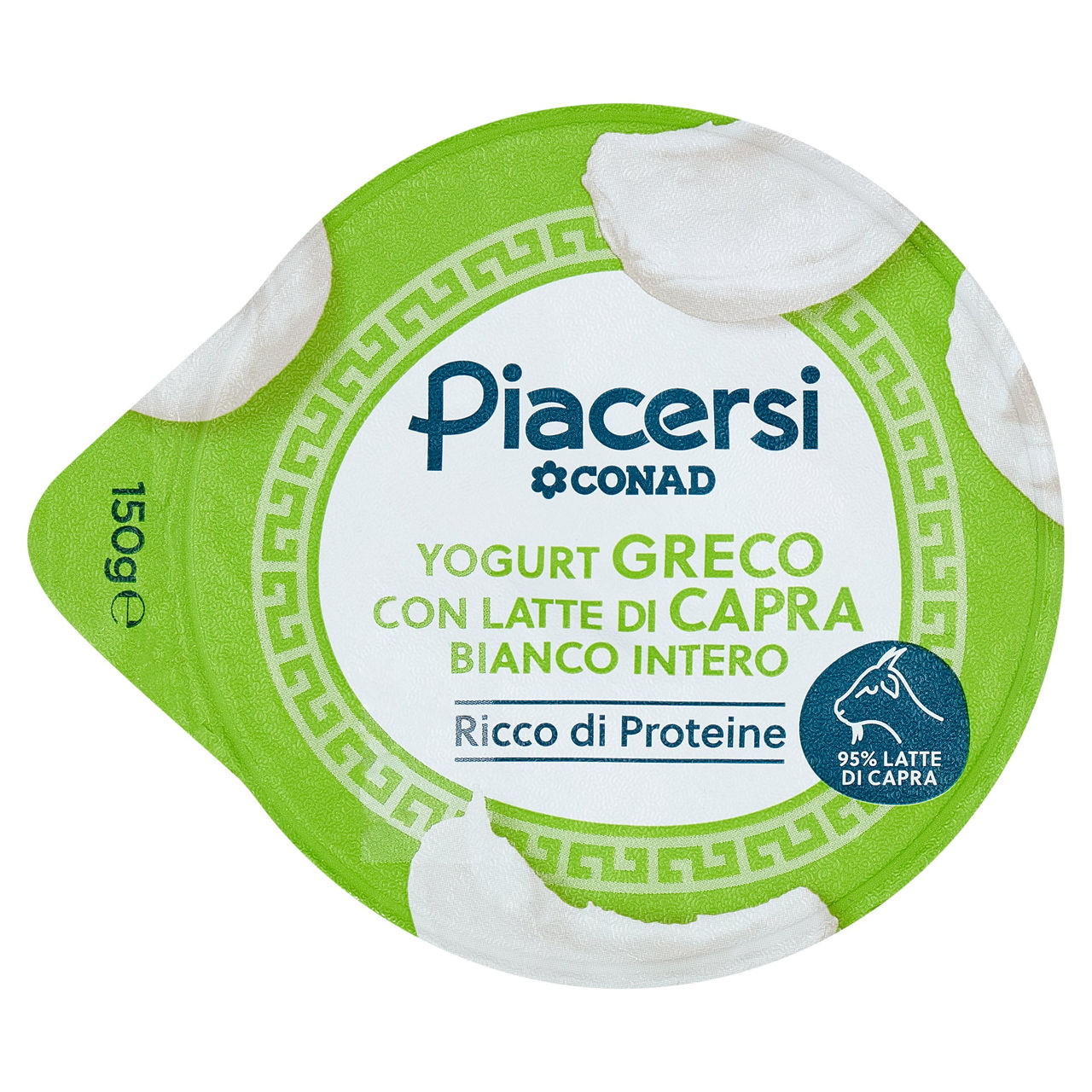 PIACERSI CONAD Yogurt Greco con Latte di Capra Bianco Intero 150 g