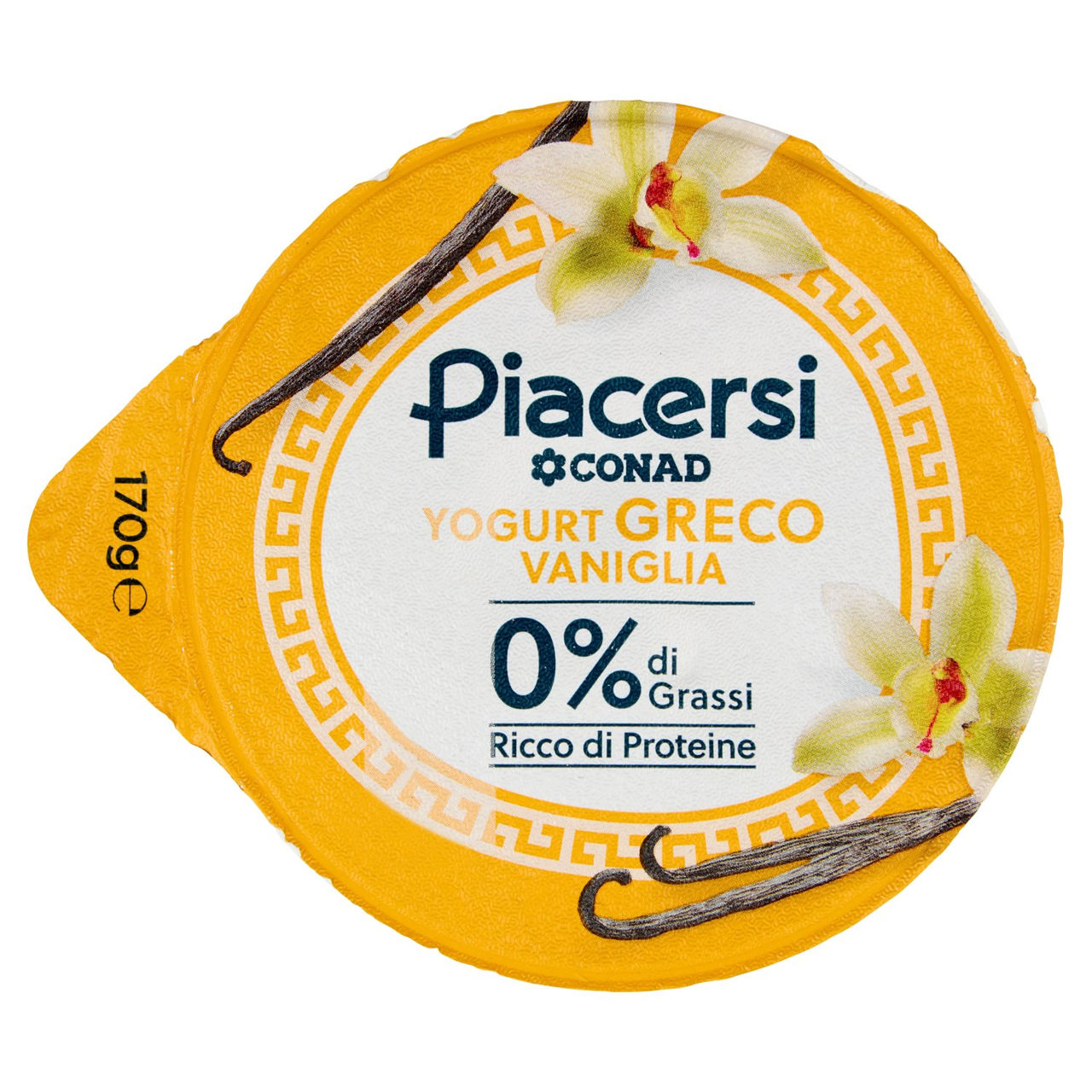 PIACERSI CONAD Yogurt Greco Vaniglia 0% di Grassi 170 g