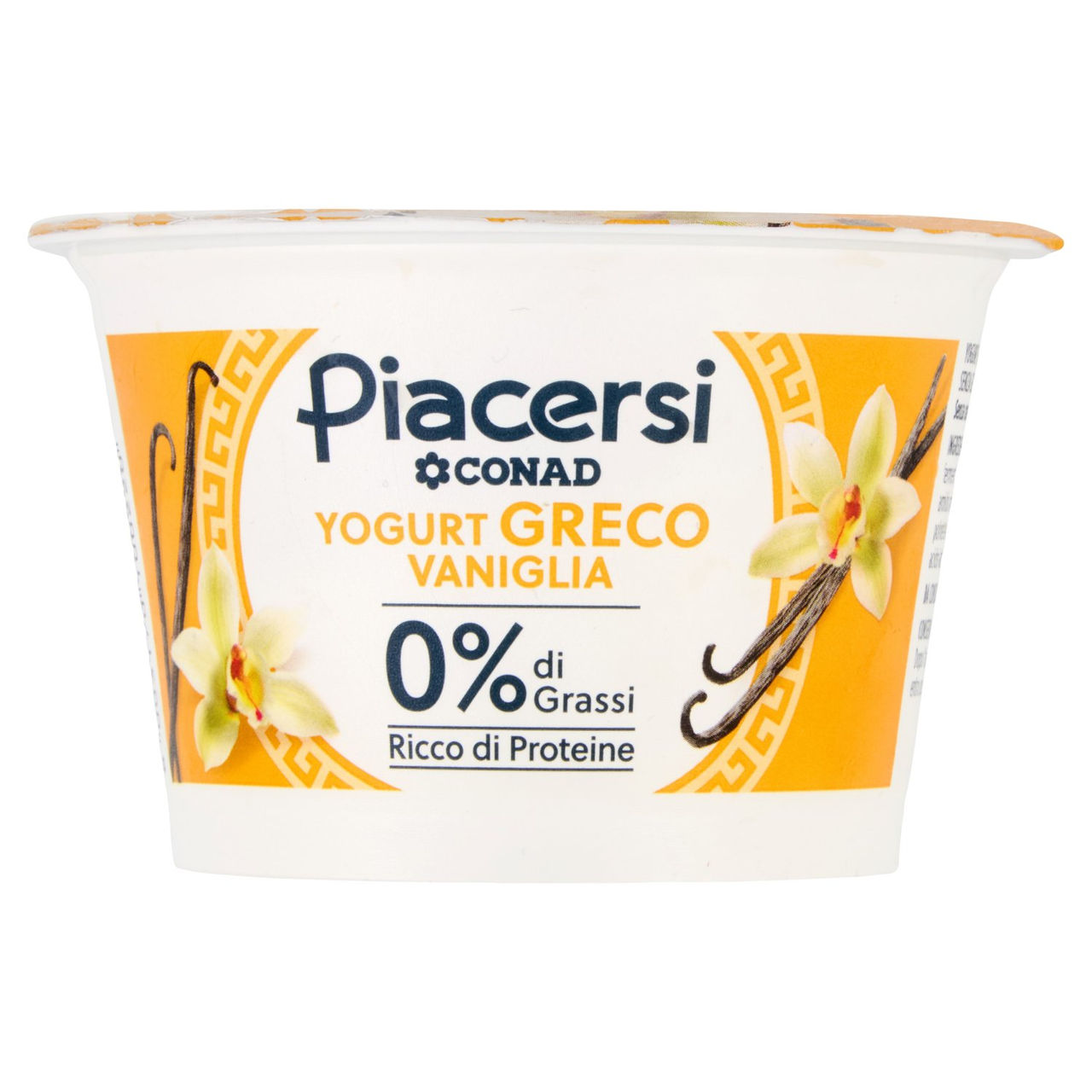 PIACERSI CONAD Yogurt Greco Vaniglia 0% di Grassi 170 g