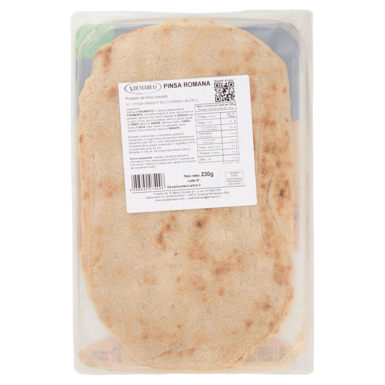 Pinsa Romana Di Marco multicereali 230 g