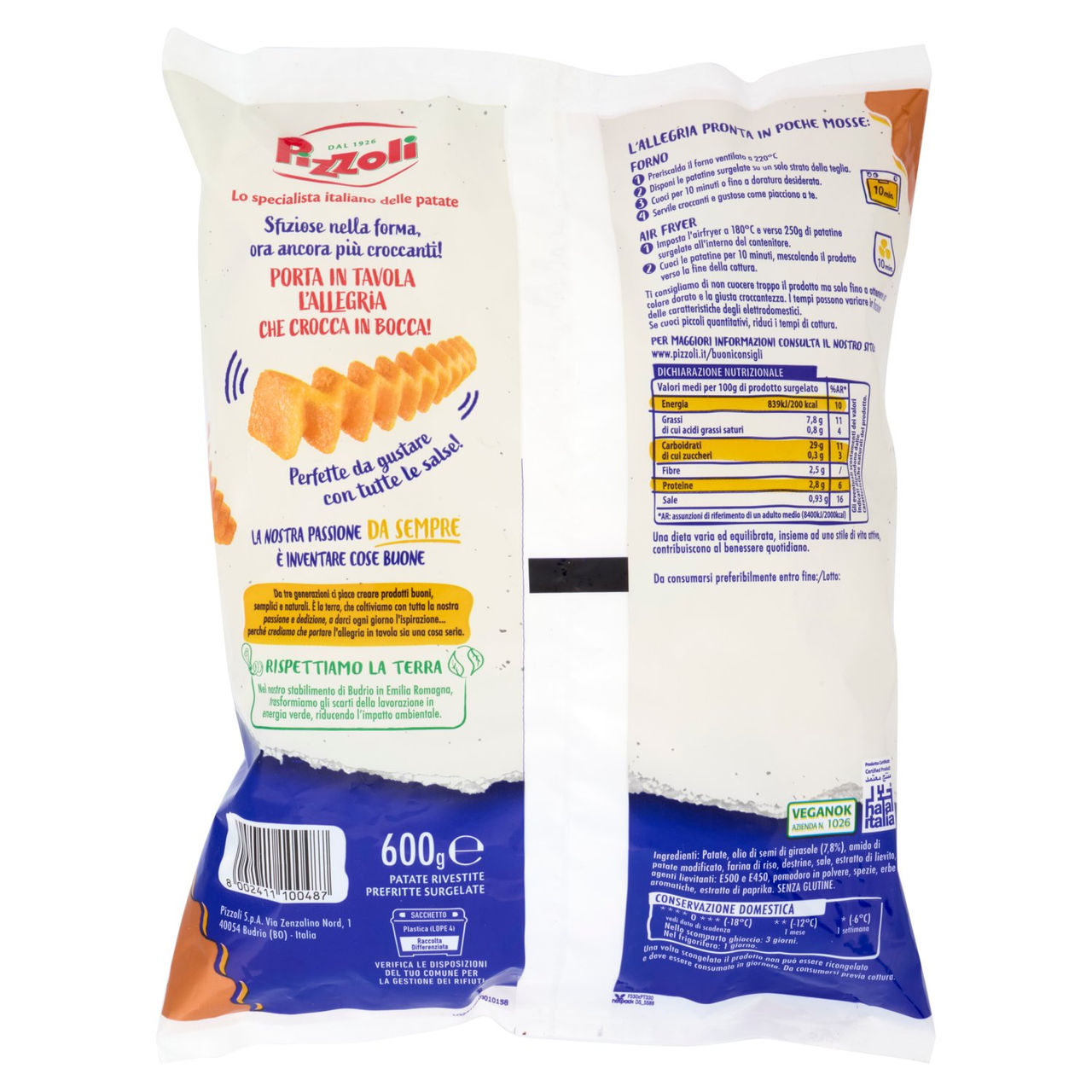 Pizzoli PataSnella Frisé Senti Come Crocca! 600 g