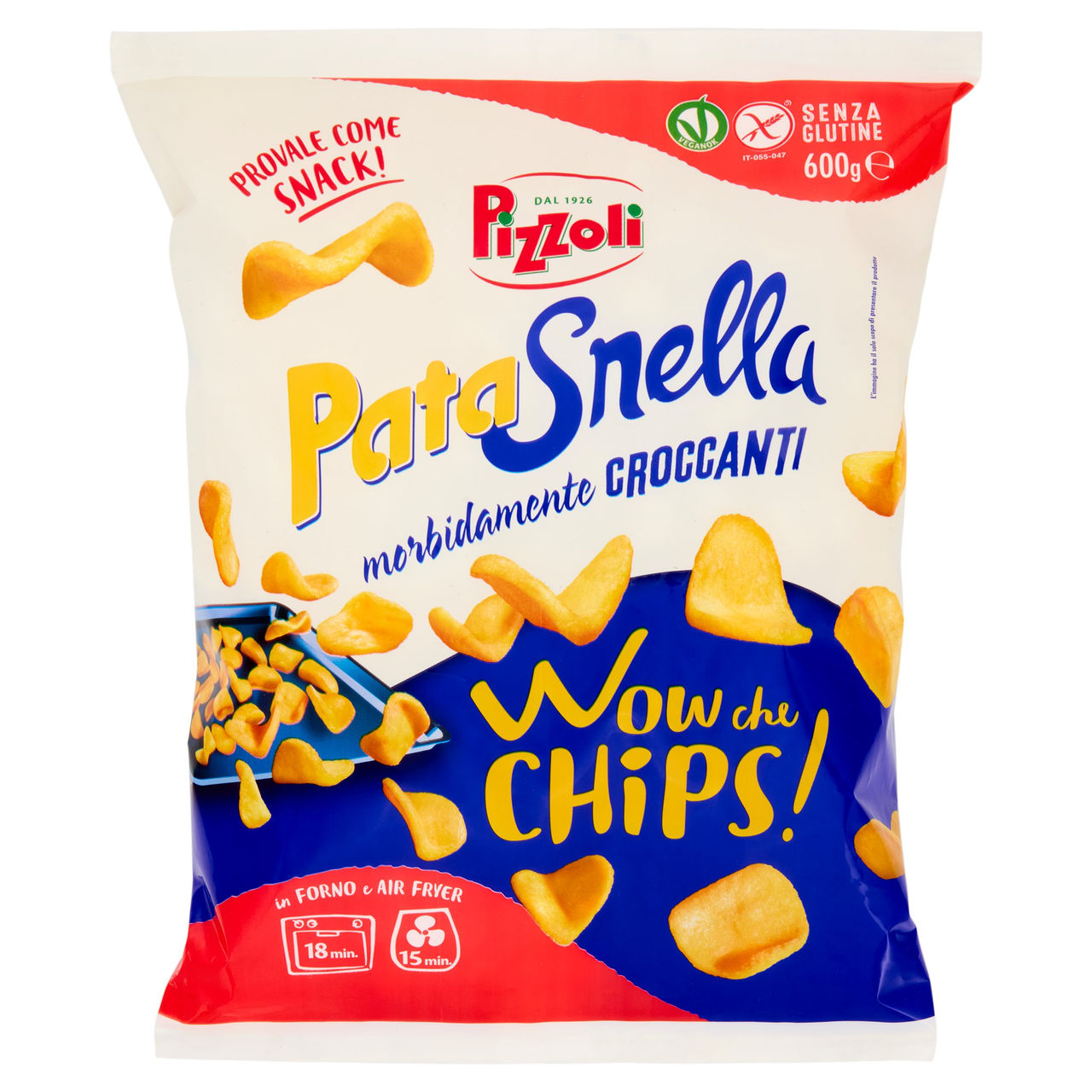 Pizzoli PataSnella Wow Che Chips! 600 g