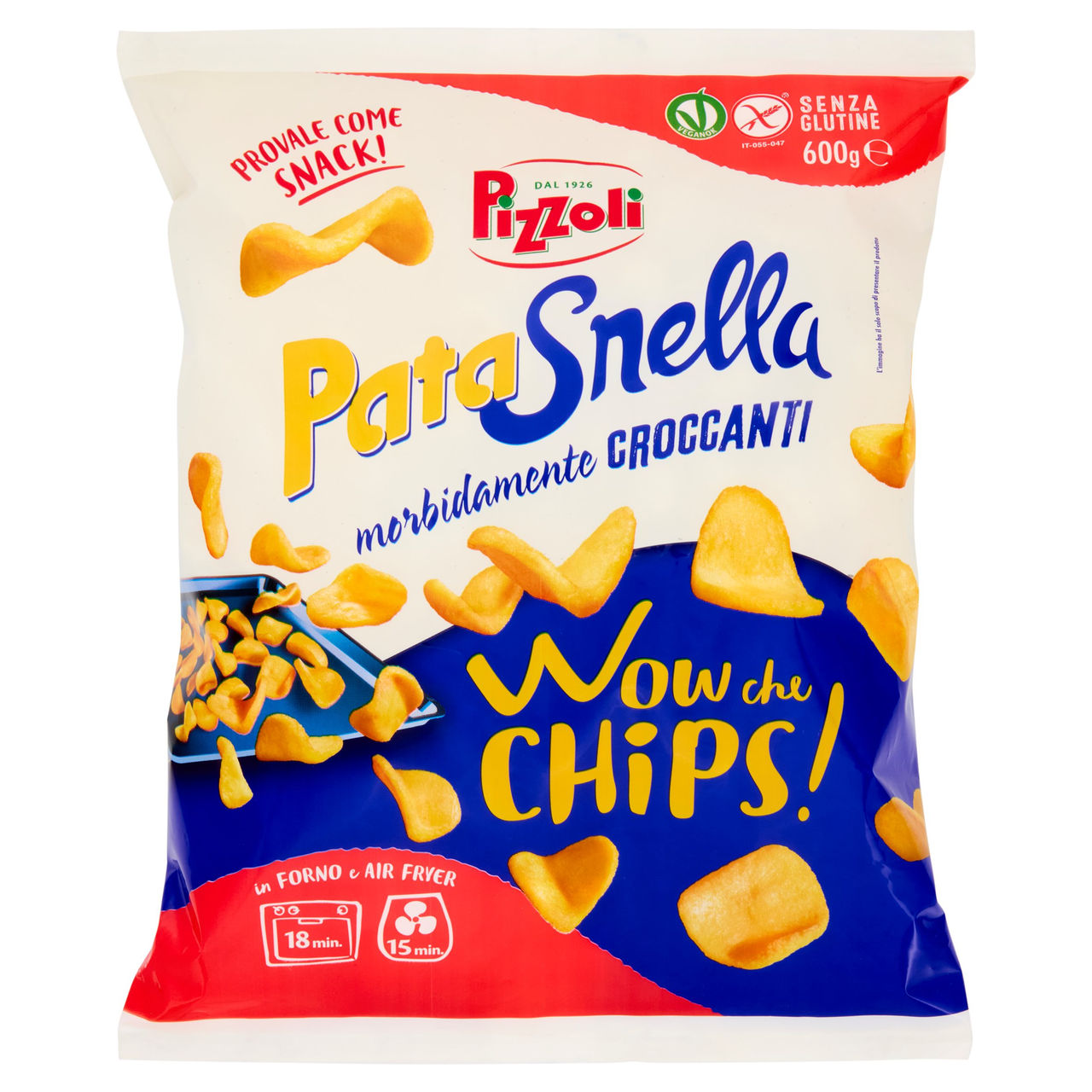 Pizzoli PataSnella Wow Che Chips! 600 g