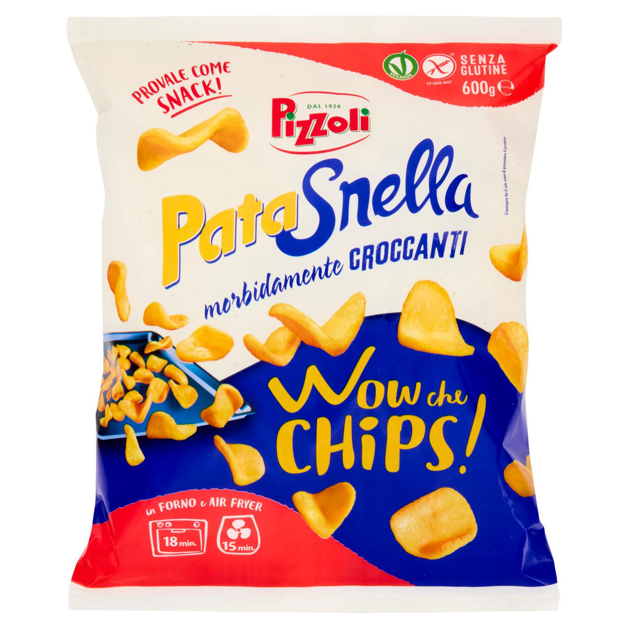 Pizzoli PataSnella Wow Che Chips! 600 g