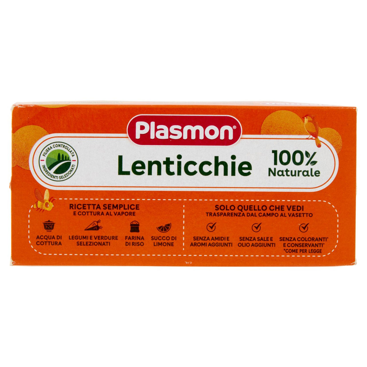 Plasmon Omogeneizzato Lenticchie con carote 2 x 80 g