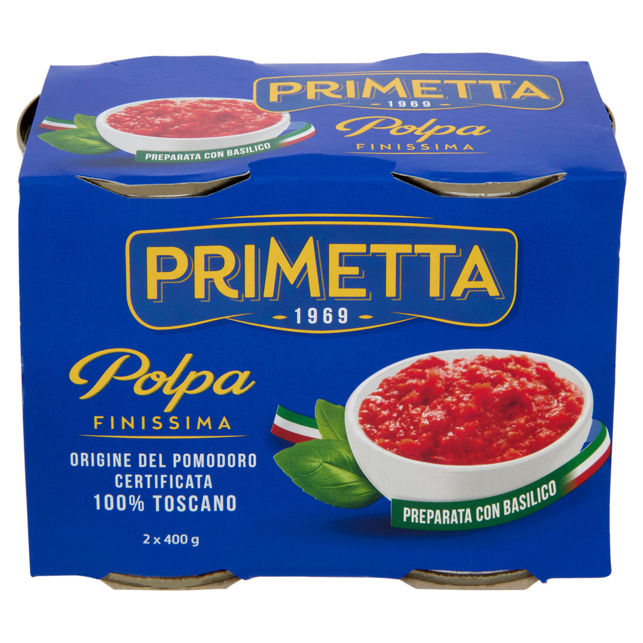 Polpa di pomodoro finissima Primetta 100% toscano conf. 400 g x 2 pezzi