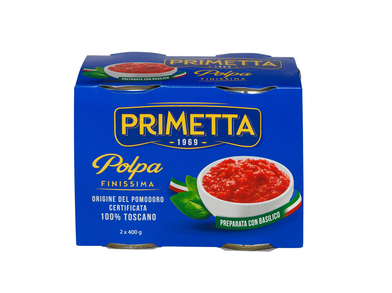 Polpa di pomodoro finissima Primetta 100% toscano conf. 400 g x 2 pezzi