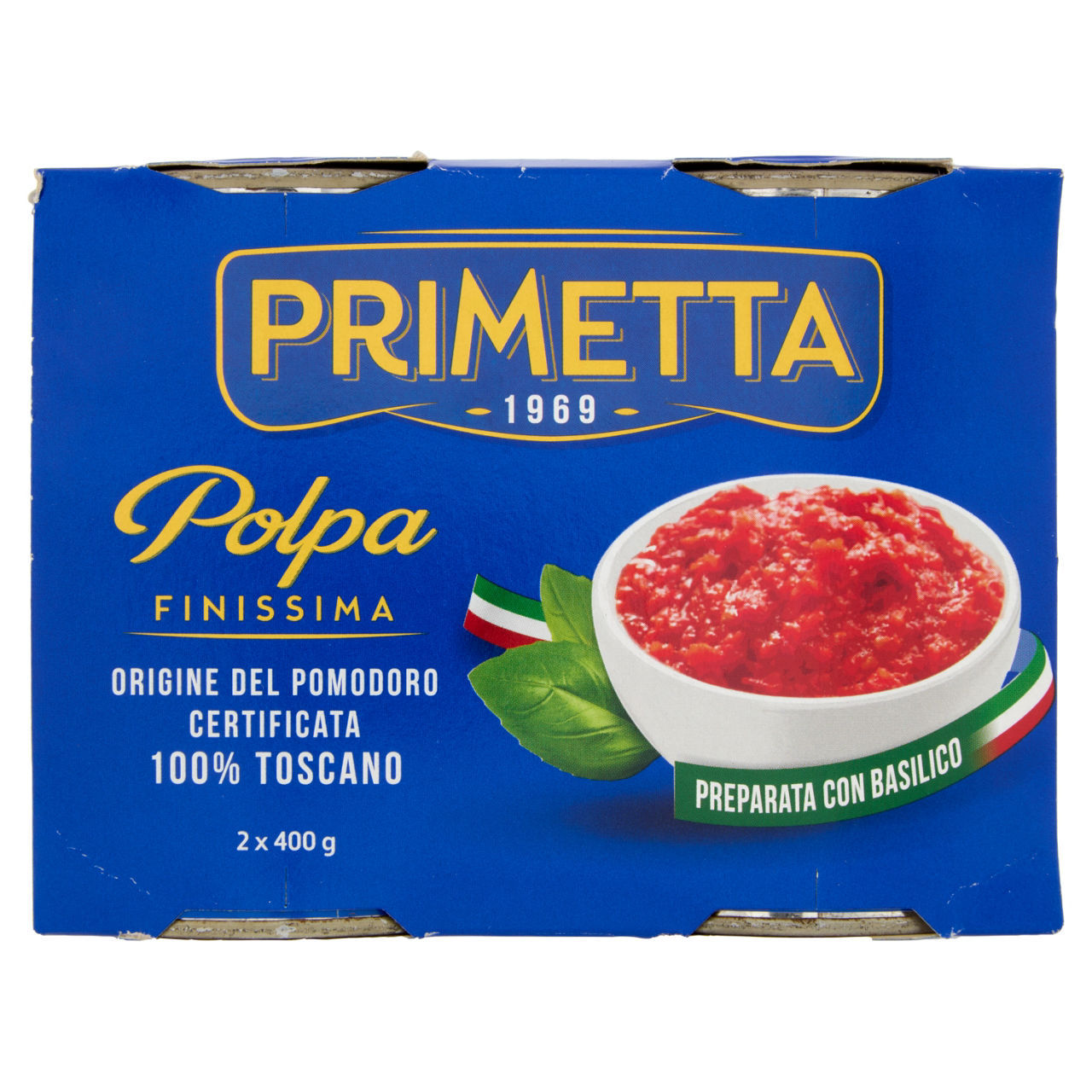 Polpa di pomodoro finissima Primetta 100% toscano conf. 400 g x 2 pezzi
