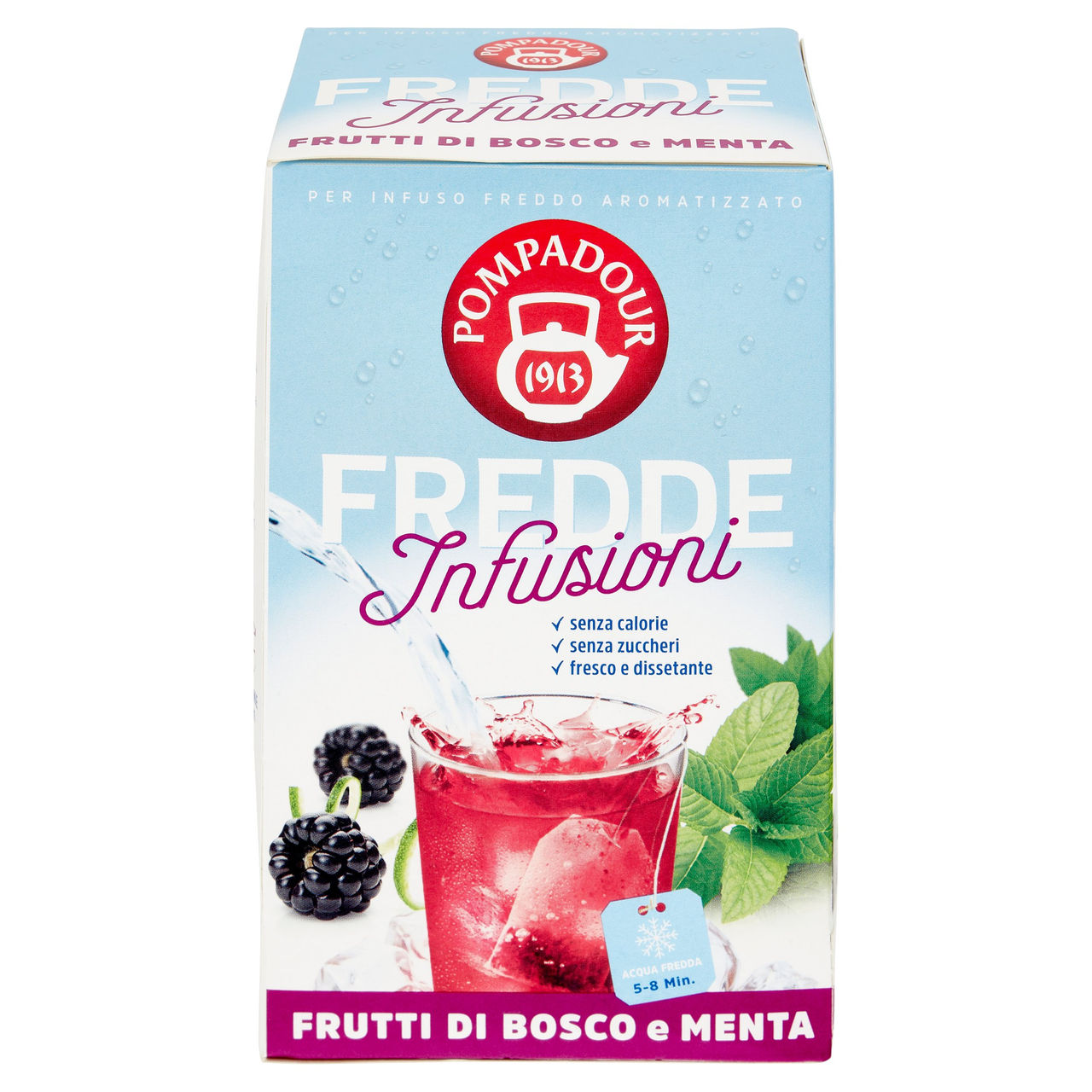 Pompadour Fredde Infusioni Frutti di Bosco e Menta 18 x 2,5 g