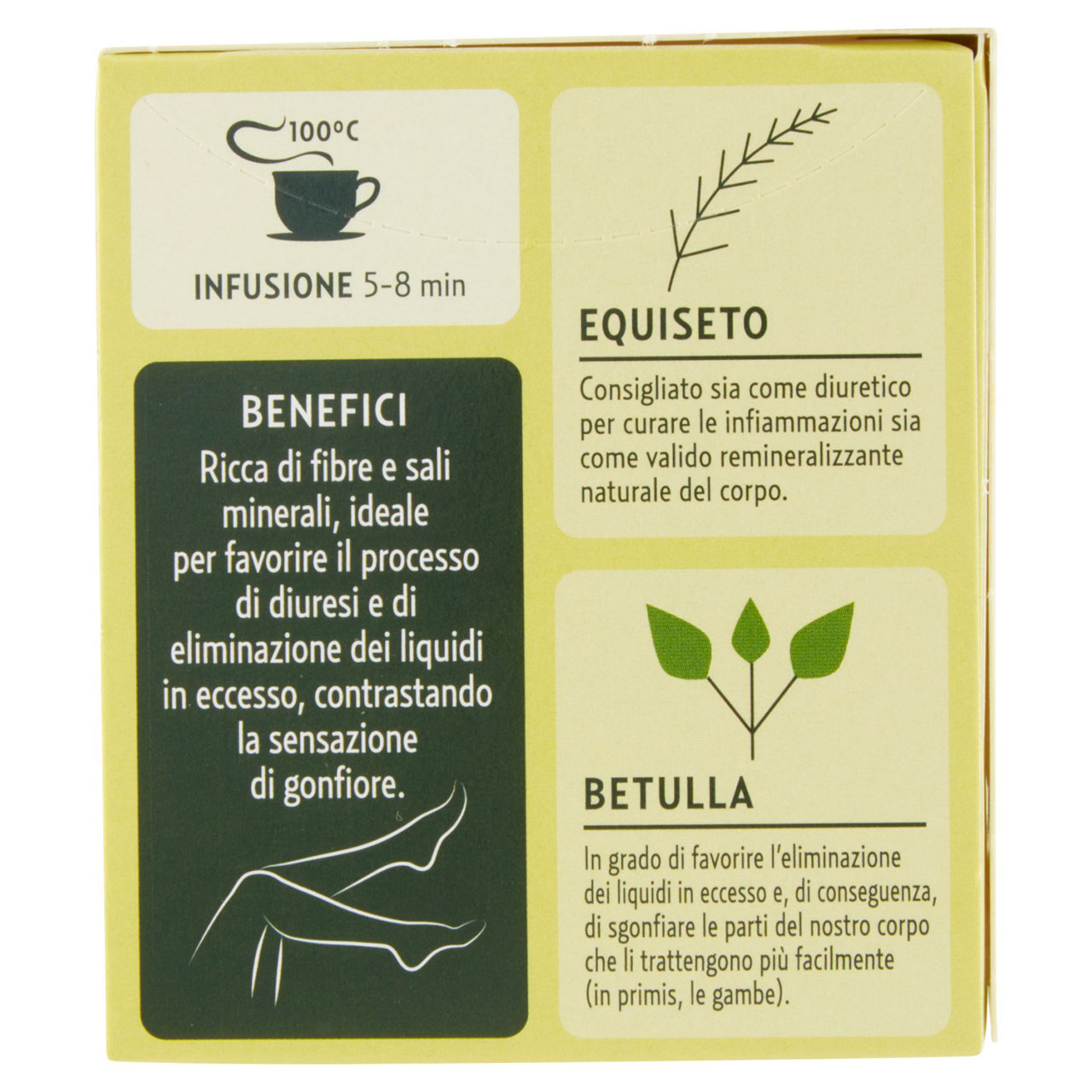 Pompadour Le Tisane Drenante con Equiseto e Betulla 18 x 2,2 g