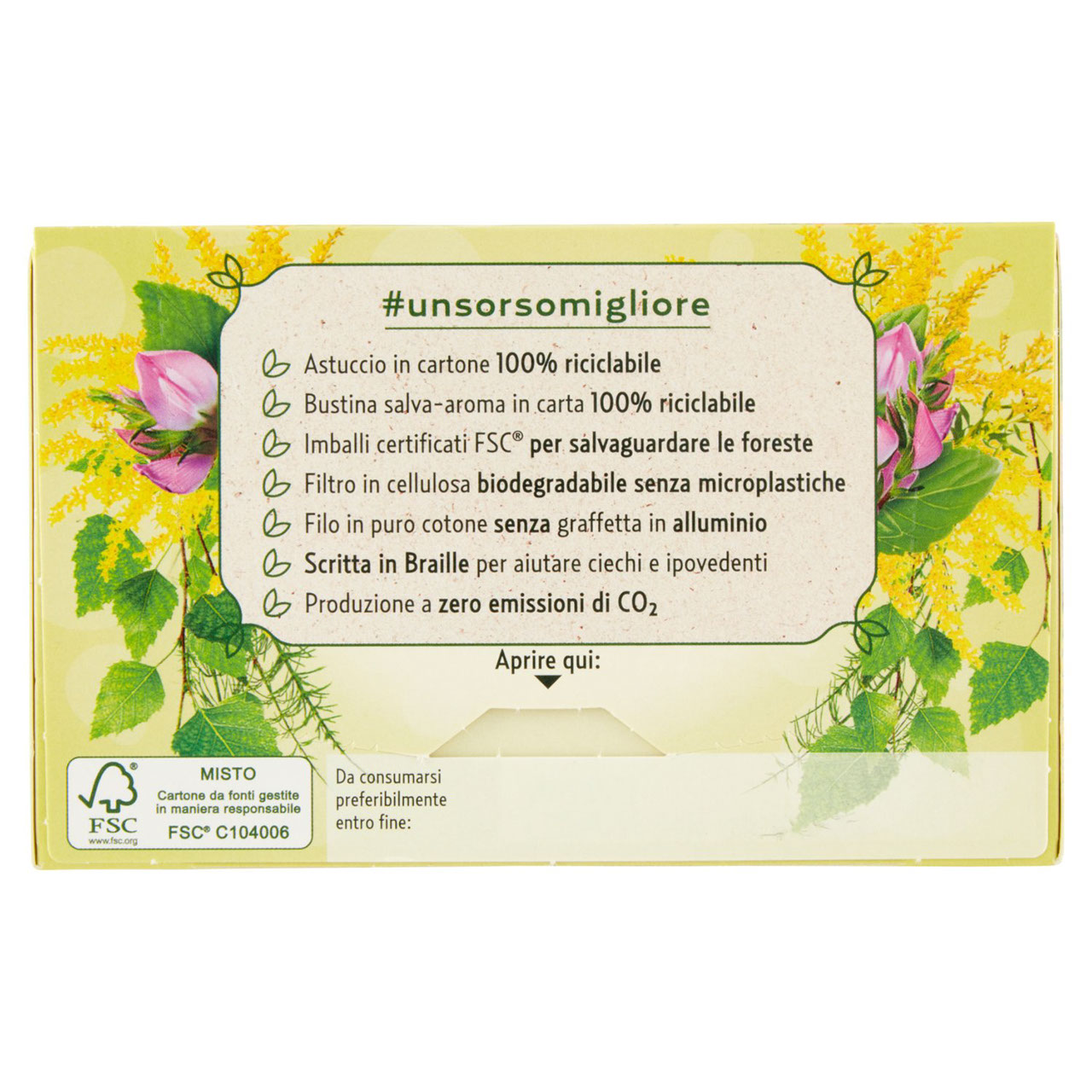 Pompadour Le Tisane Drenante con Equiseto e Betulla 18 x 2,2 g