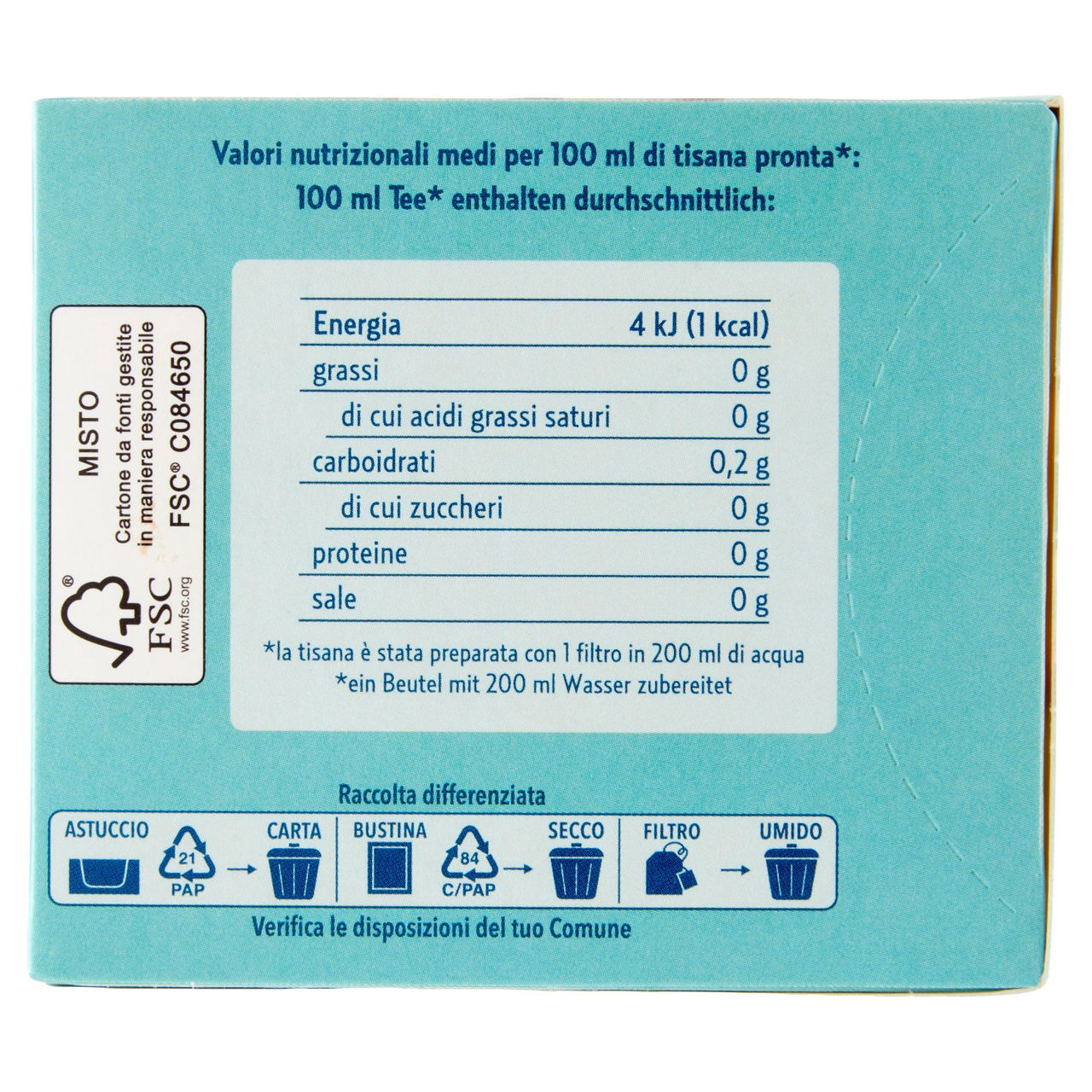 Pompadour Le Tisane Tisana Fredda Sgonfia e Drena con Tarassaco e Ciliegia 18 x 2,5 g