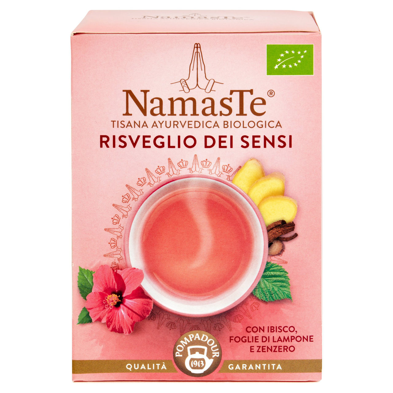 Pompadour NamasTe Tisana Ayurvedica Biologica Risveglio dei Sensi 15 x 1,8 g