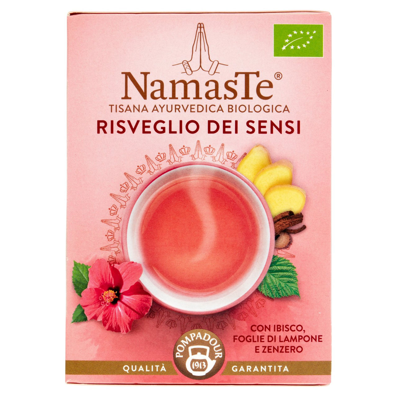Pompadour NamasTe Tisana Ayurvedica Biologica Risveglio dei Sensi 15 x 1,8 g