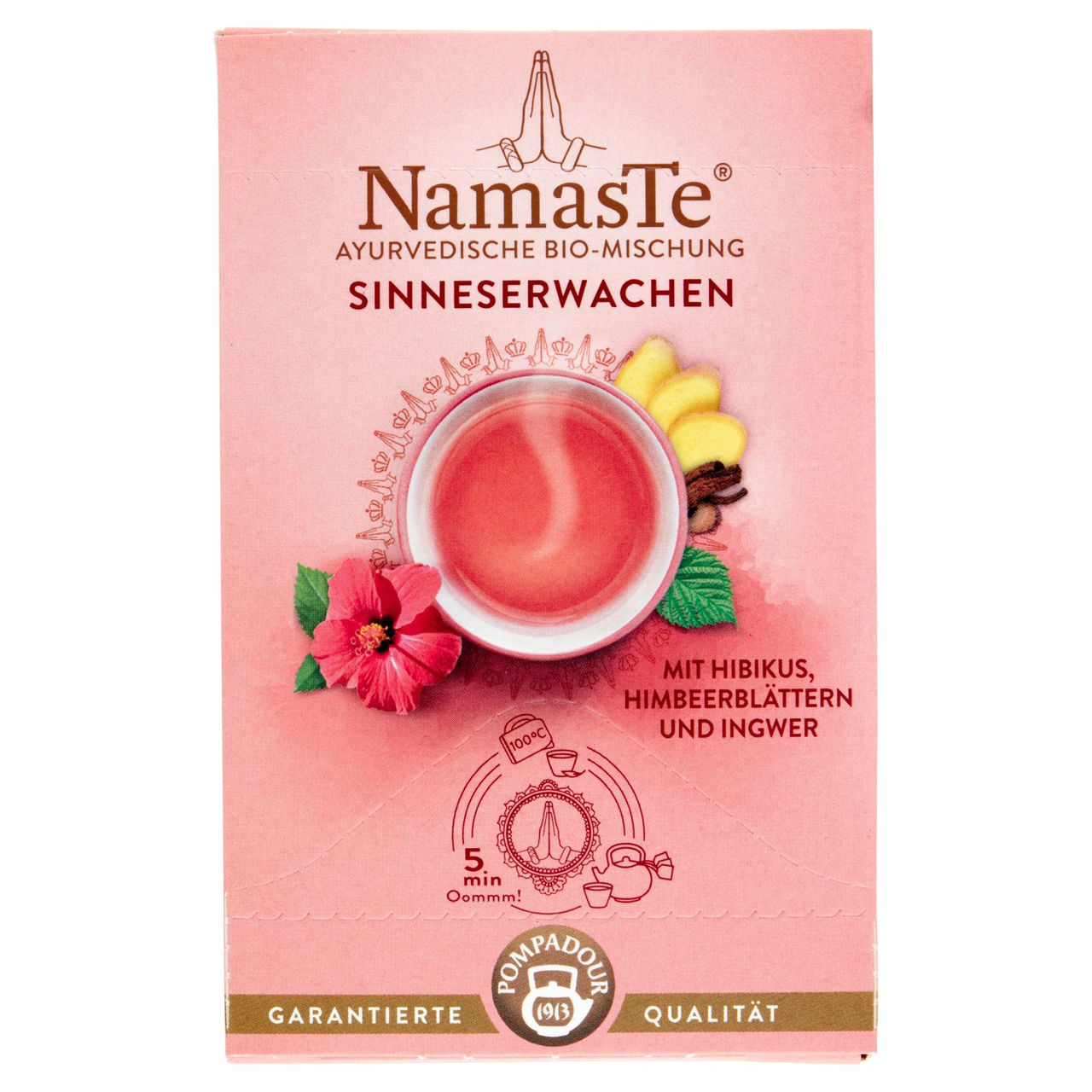 Pompadour NamasTe Tisana Ayurvedica Biologica Risveglio dei Sensi 15 x 1,8 g