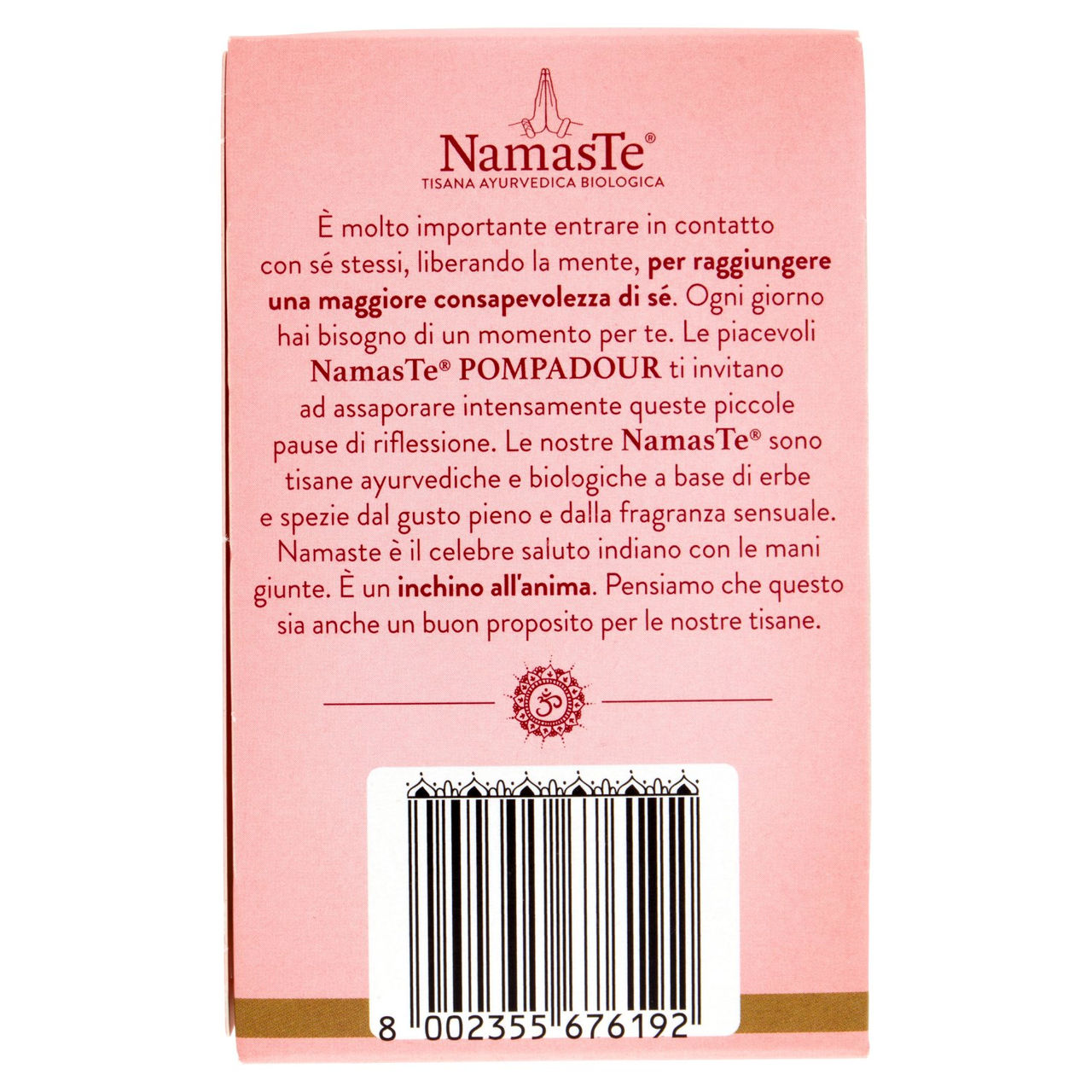 Pompadour NamasTe Tisana Ayurvedica Biologica Risveglio dei Sensi 15 x 1,8 g