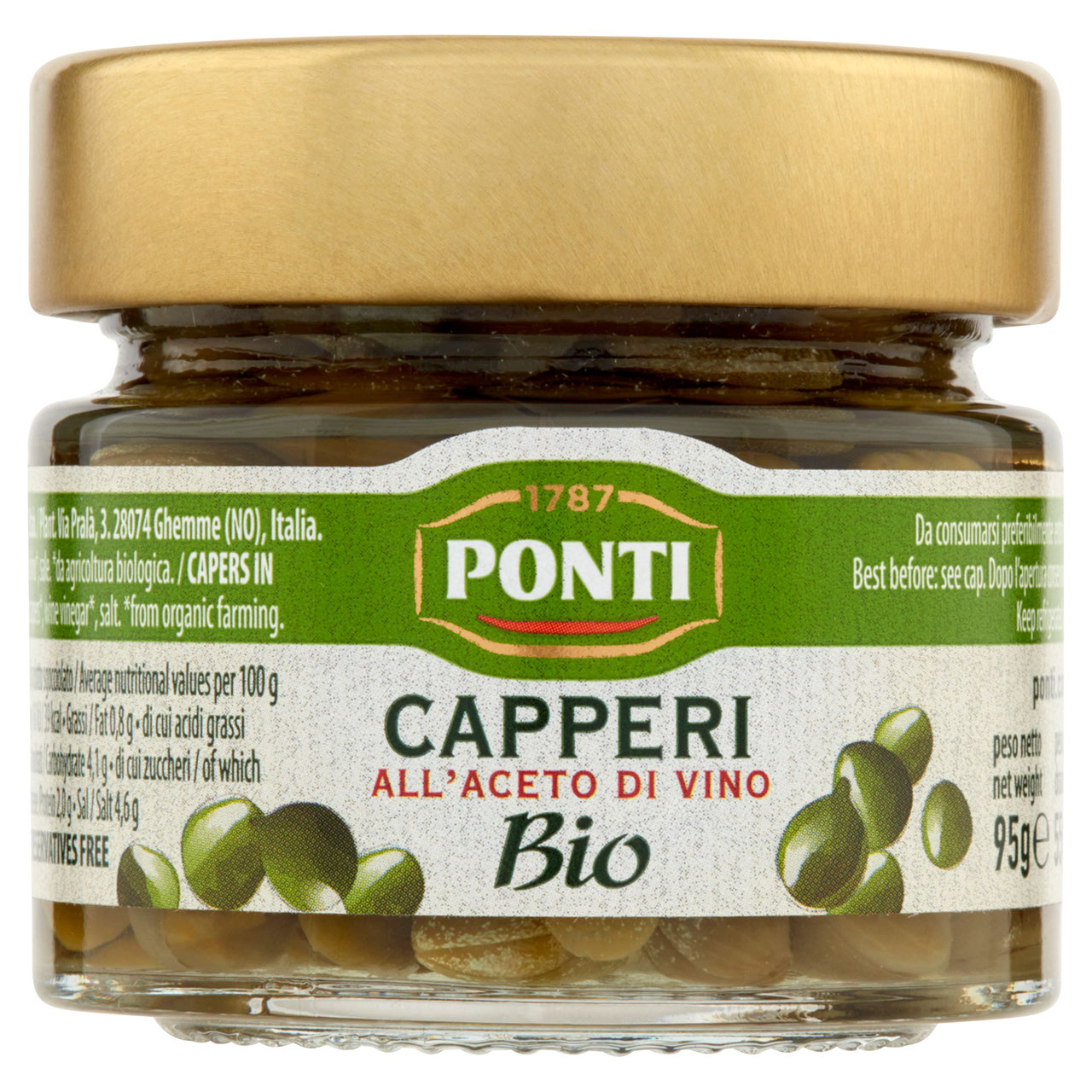 Ponti Capperi all'Aceto di Vino Bio 95 g