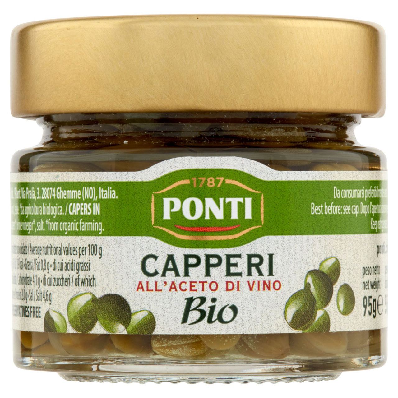 Ponti Capperi all'Aceto di Vino Bio 95 g
