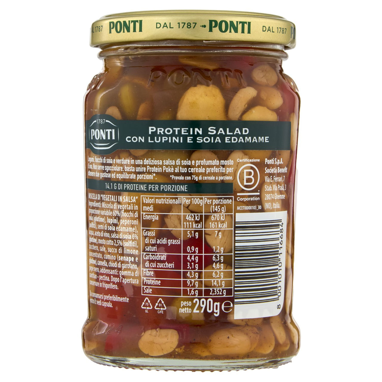 Ponti Zero Olio per Pokè con Lupini e Soia Edamame 290 g
